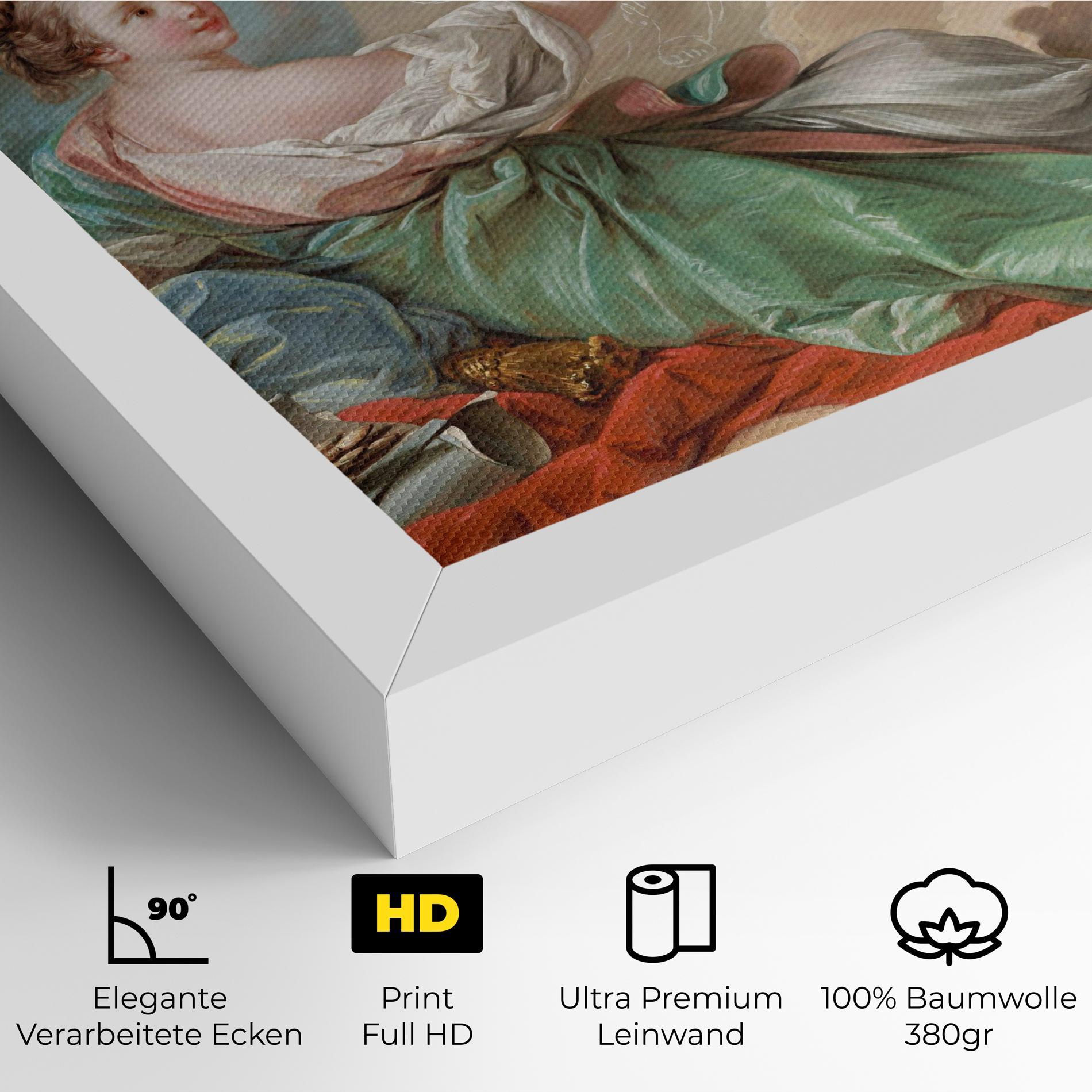 Leinwandbild Painting Cute Angels mockup 4