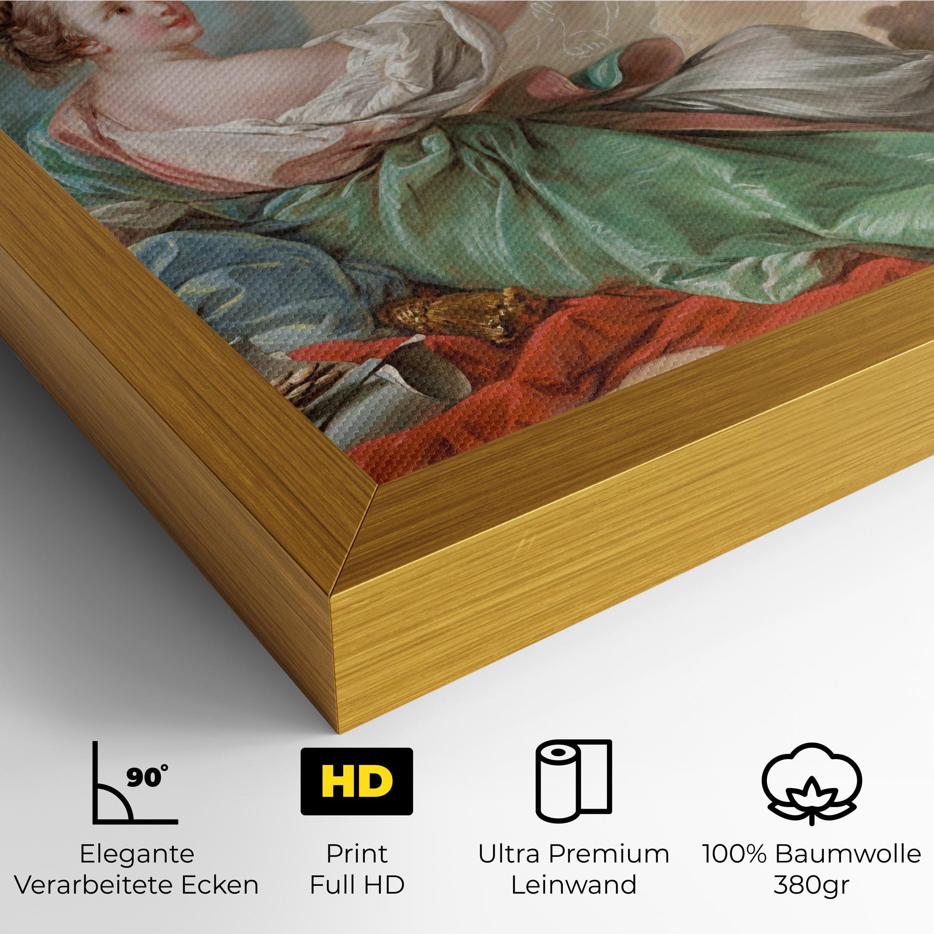 Leinwandbild Painting Cute Angels mockup 4