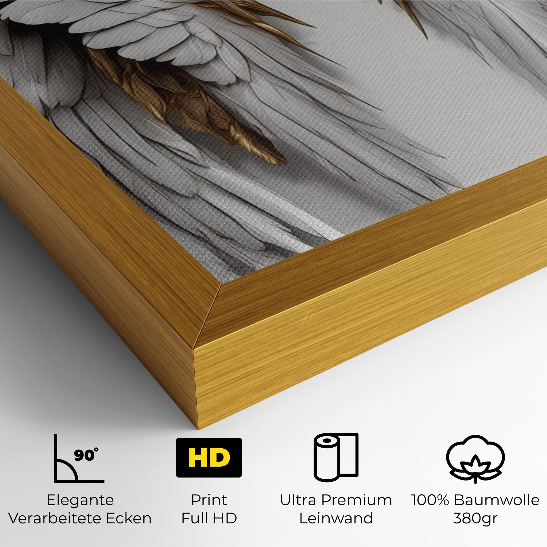 Realistic Gold Angel Wings mockup 4