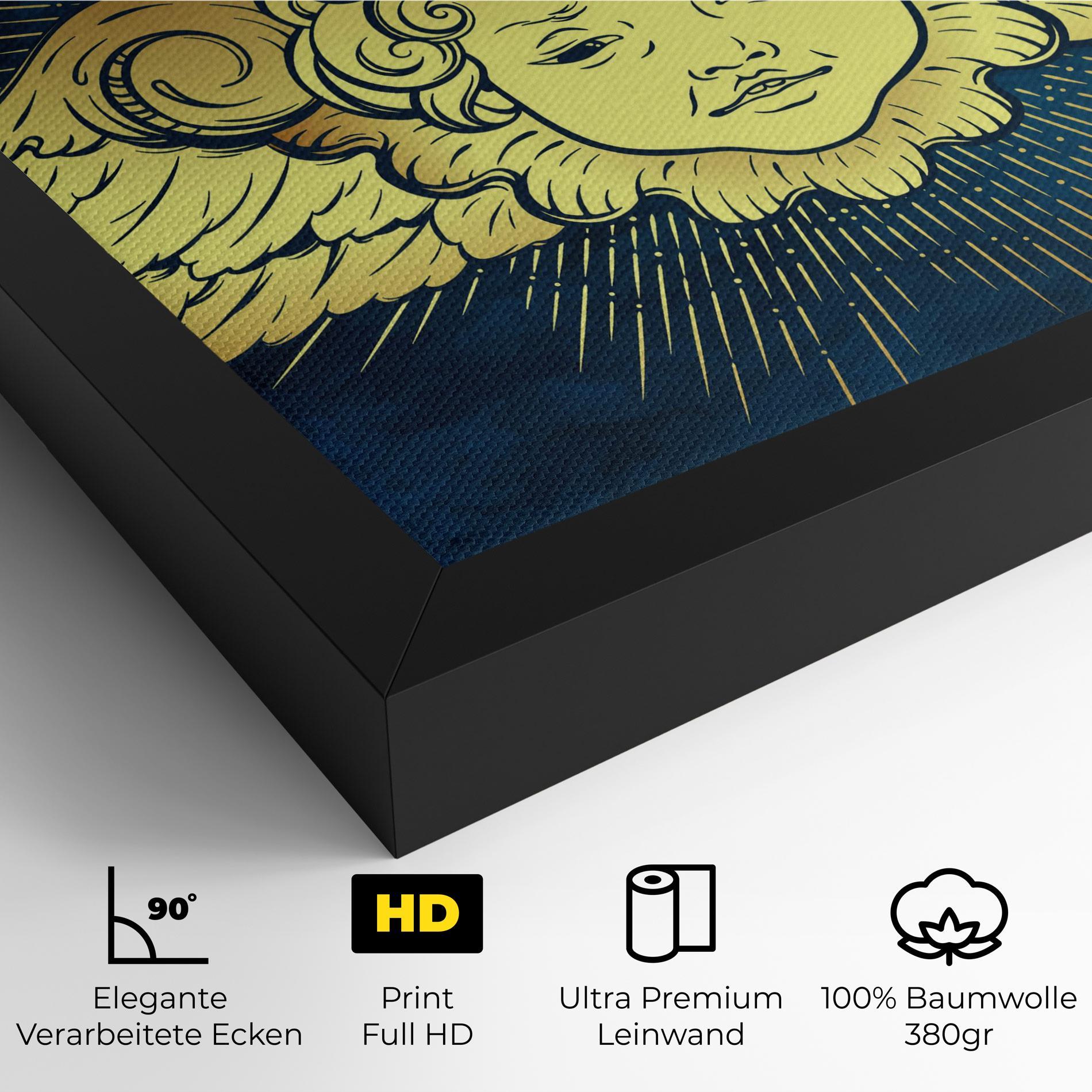 Leinwandbild Angel Gold Head mockup 4