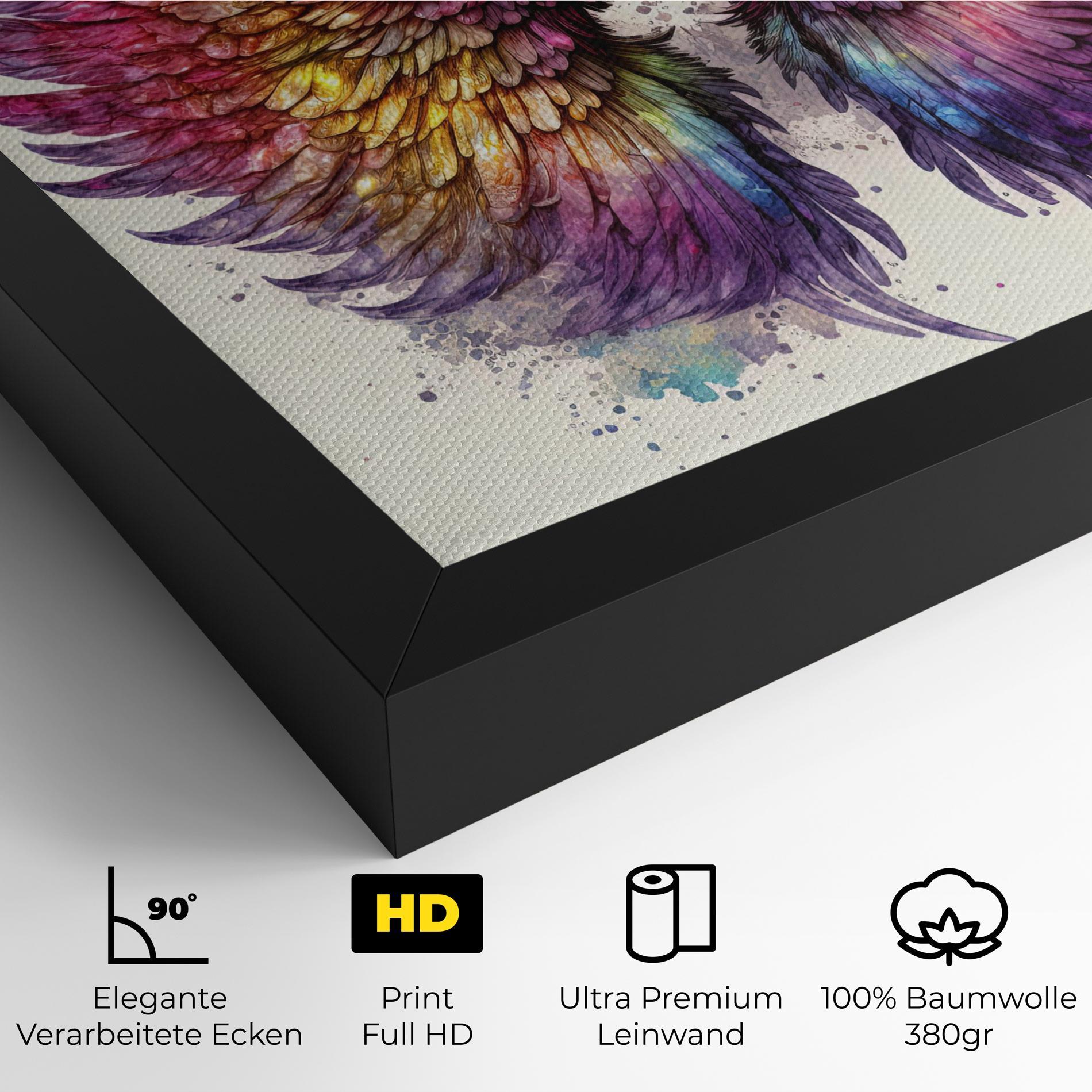 Leinwandbild Magic Watercolor Wings mockup 4