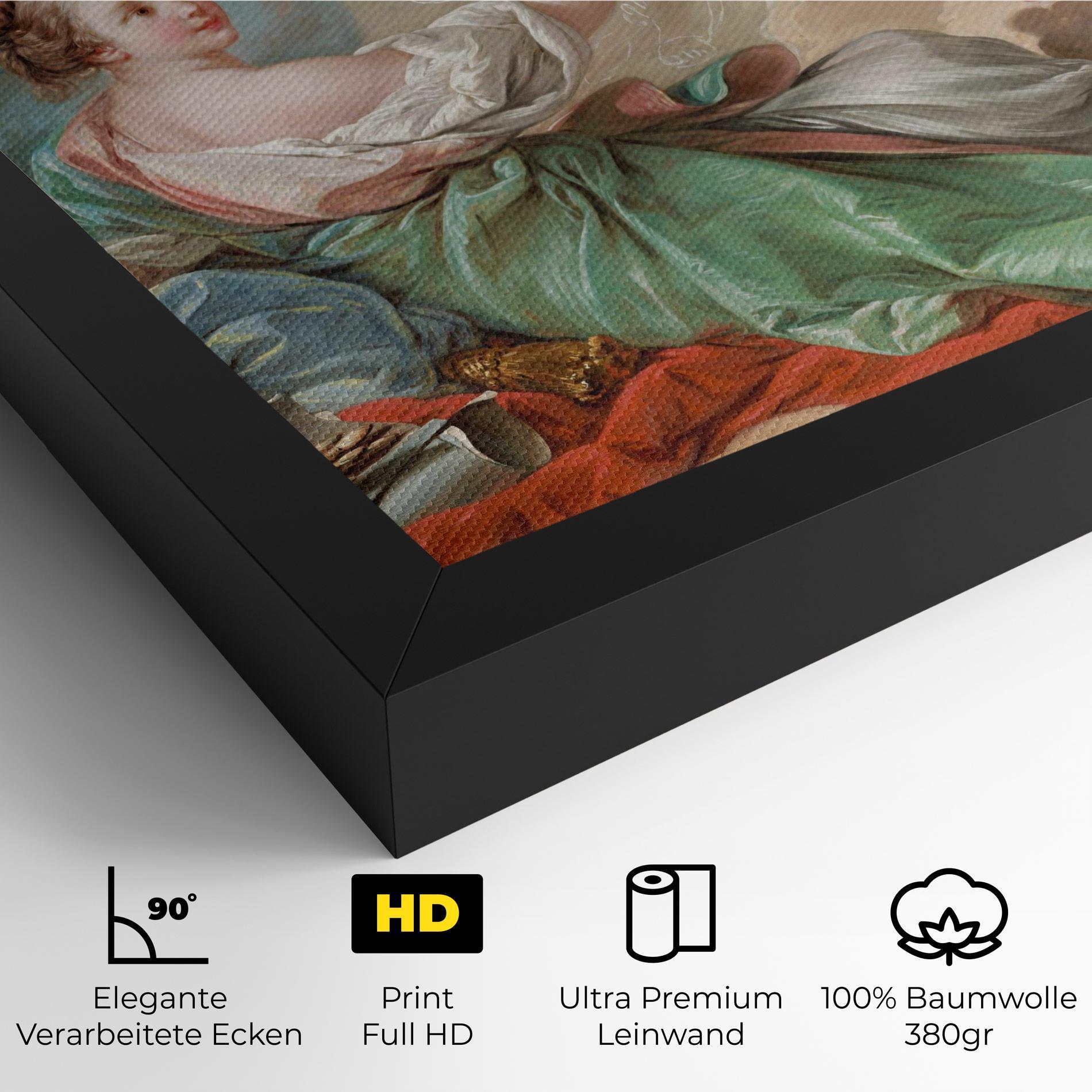 Leinwandbild Painting Cute Angels mockup 4