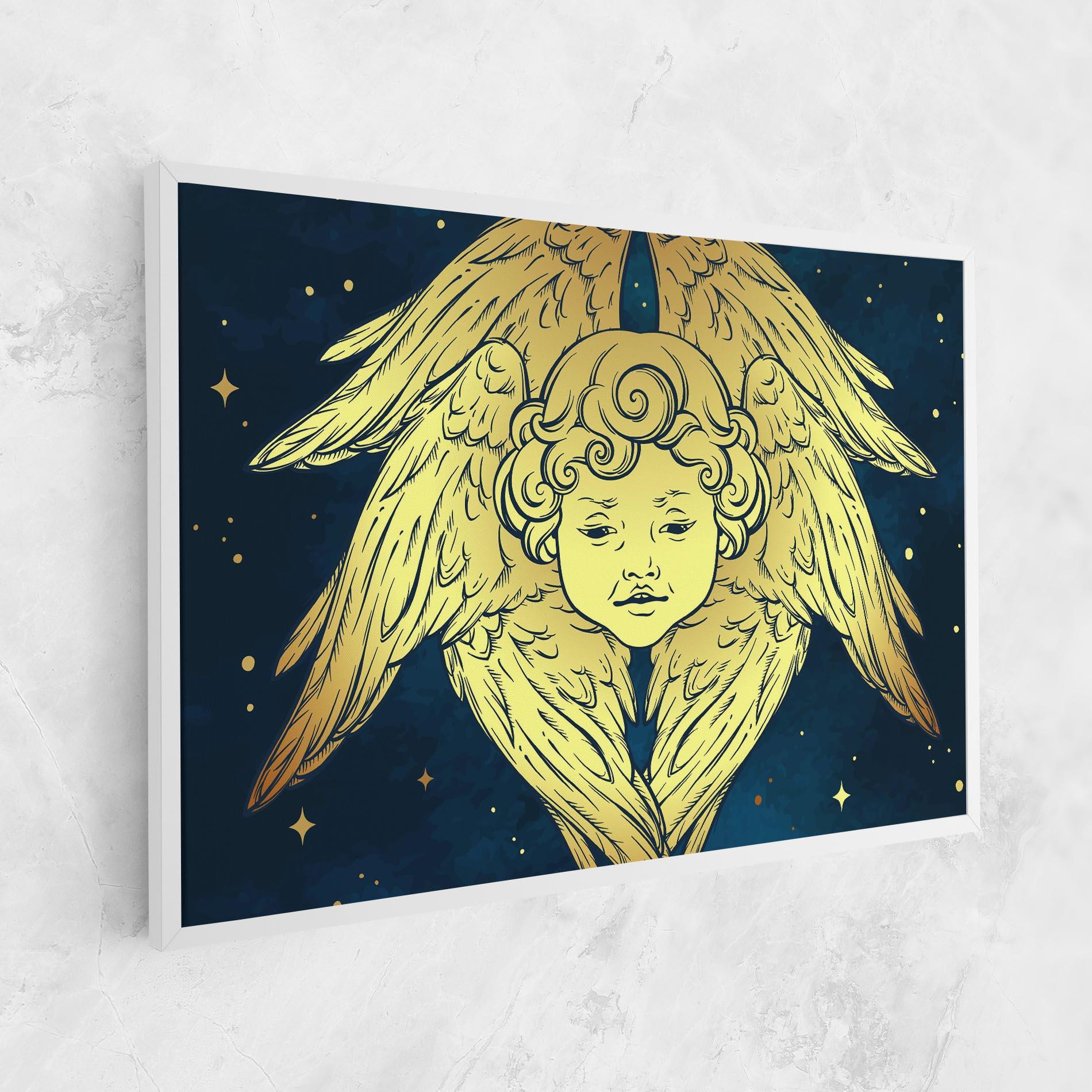Leinwandbild Gold Wings Angel mockup 1