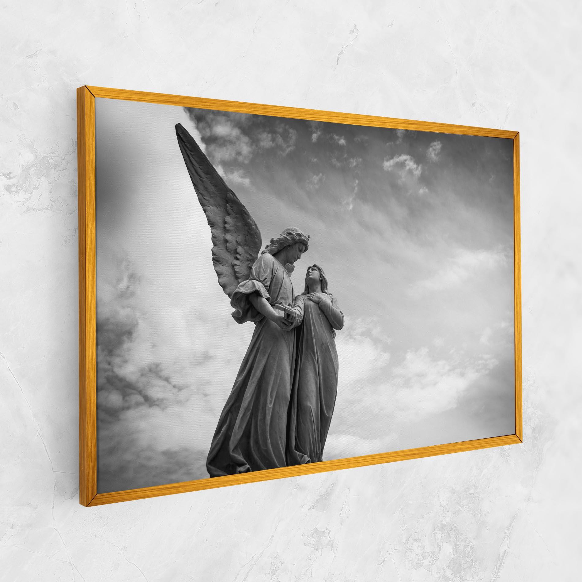 Leinwandbild Grey Stone Angels mockup 1