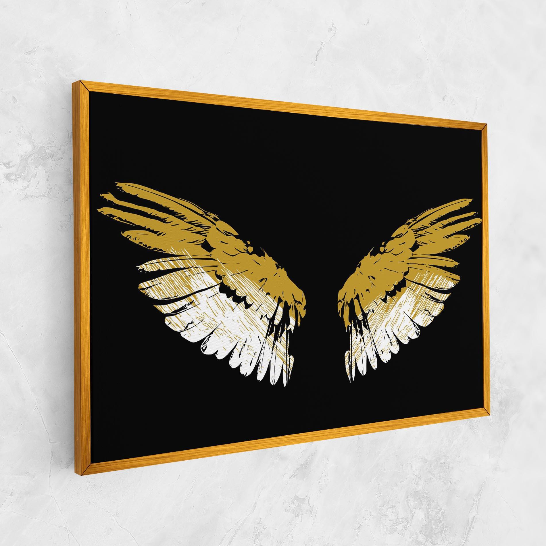 Leinwandbild White Yellow Wings mockup 1