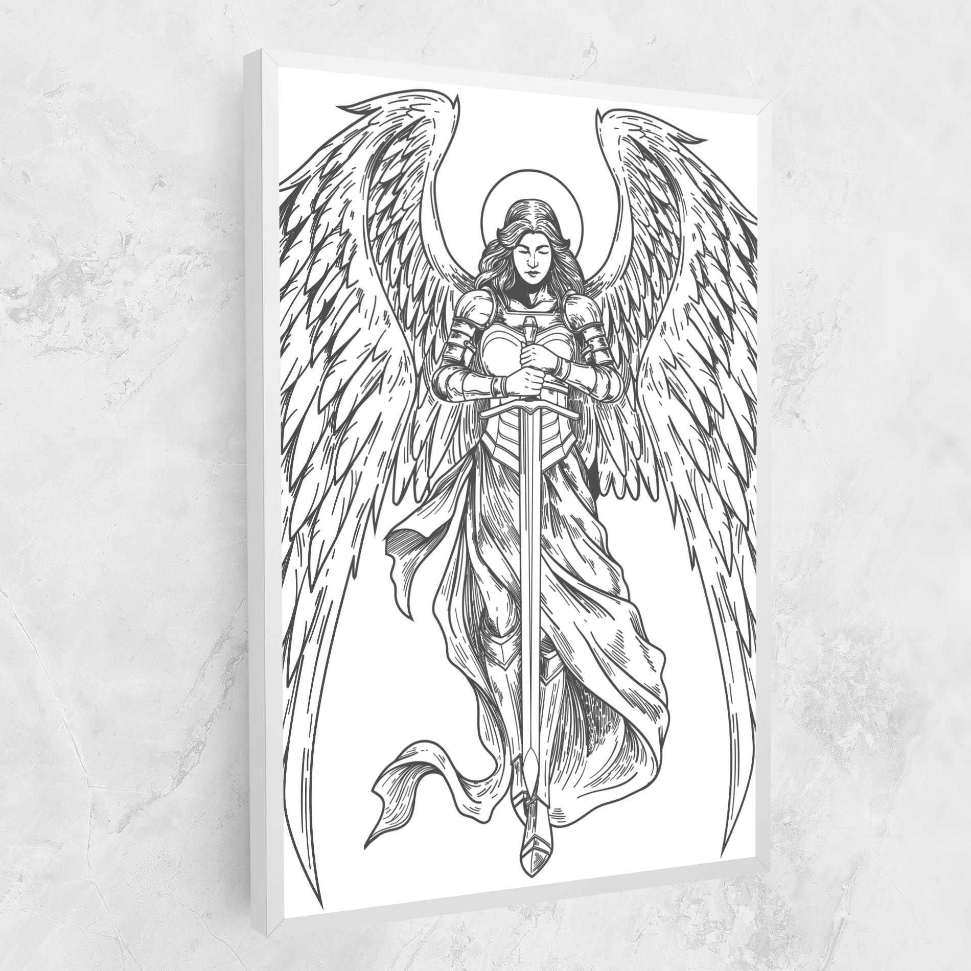 Grey Line Angel mockup 1
