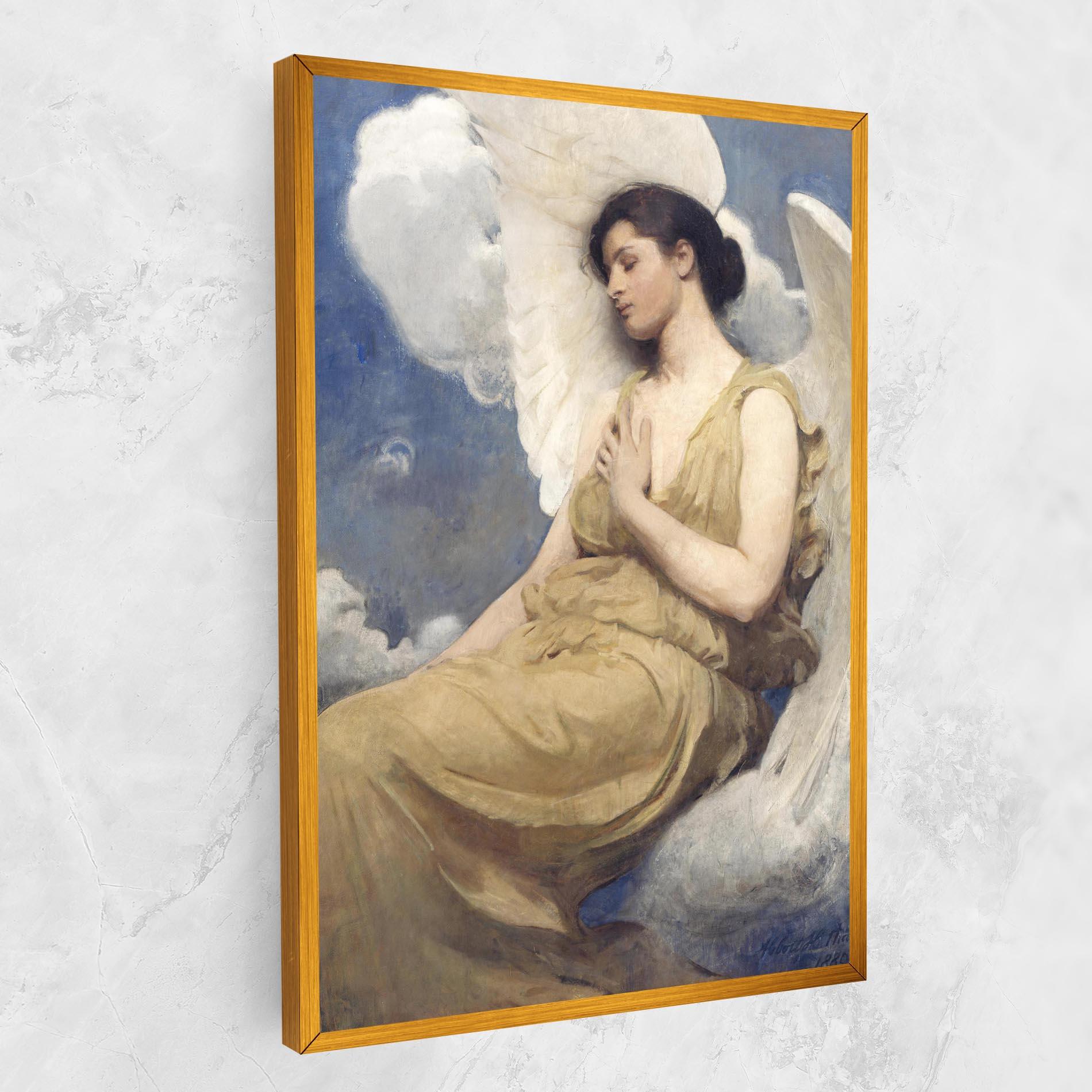 Leinwandbild Angel Woman Painting mockup 1