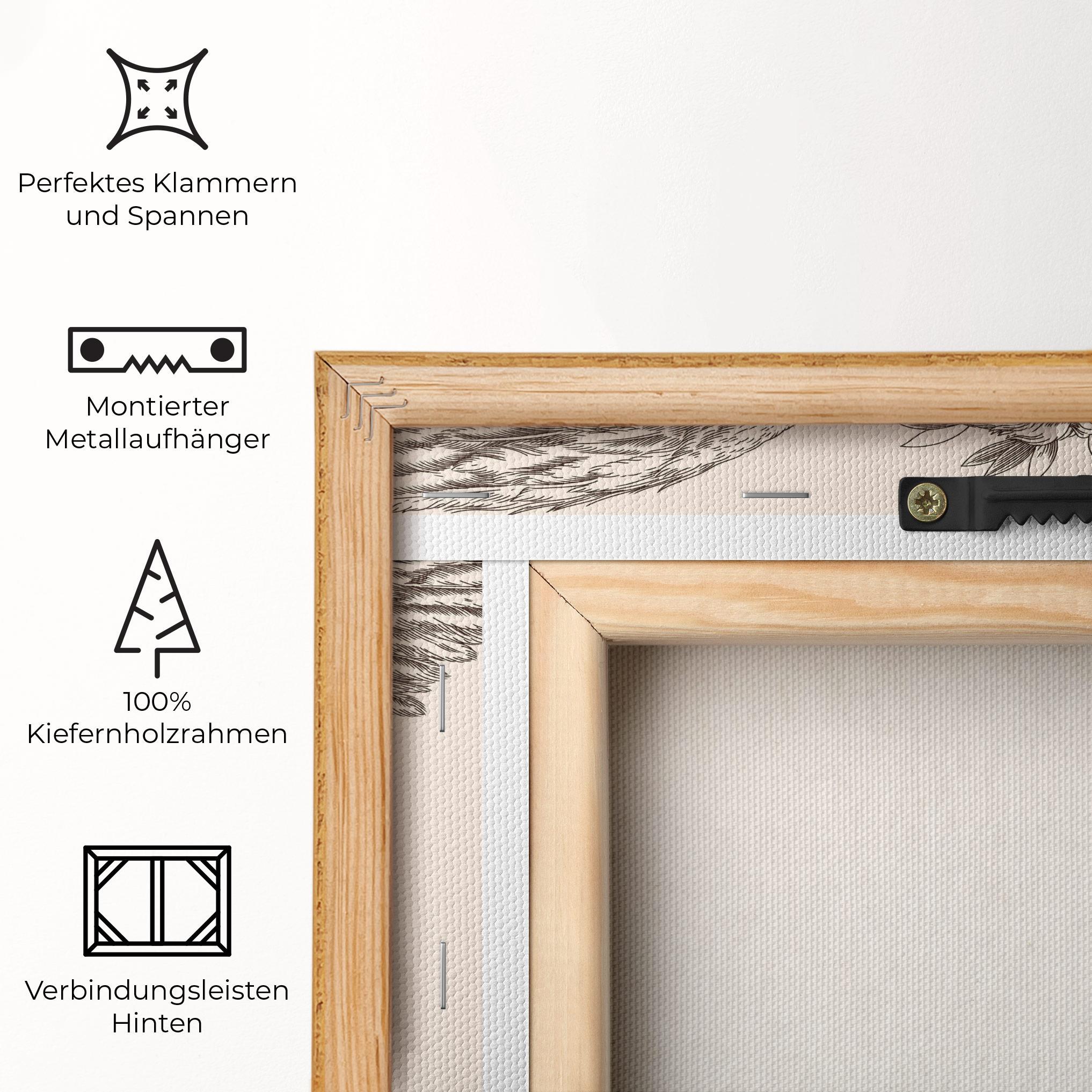 Leinwandbild Brown Line Angel mockup 5