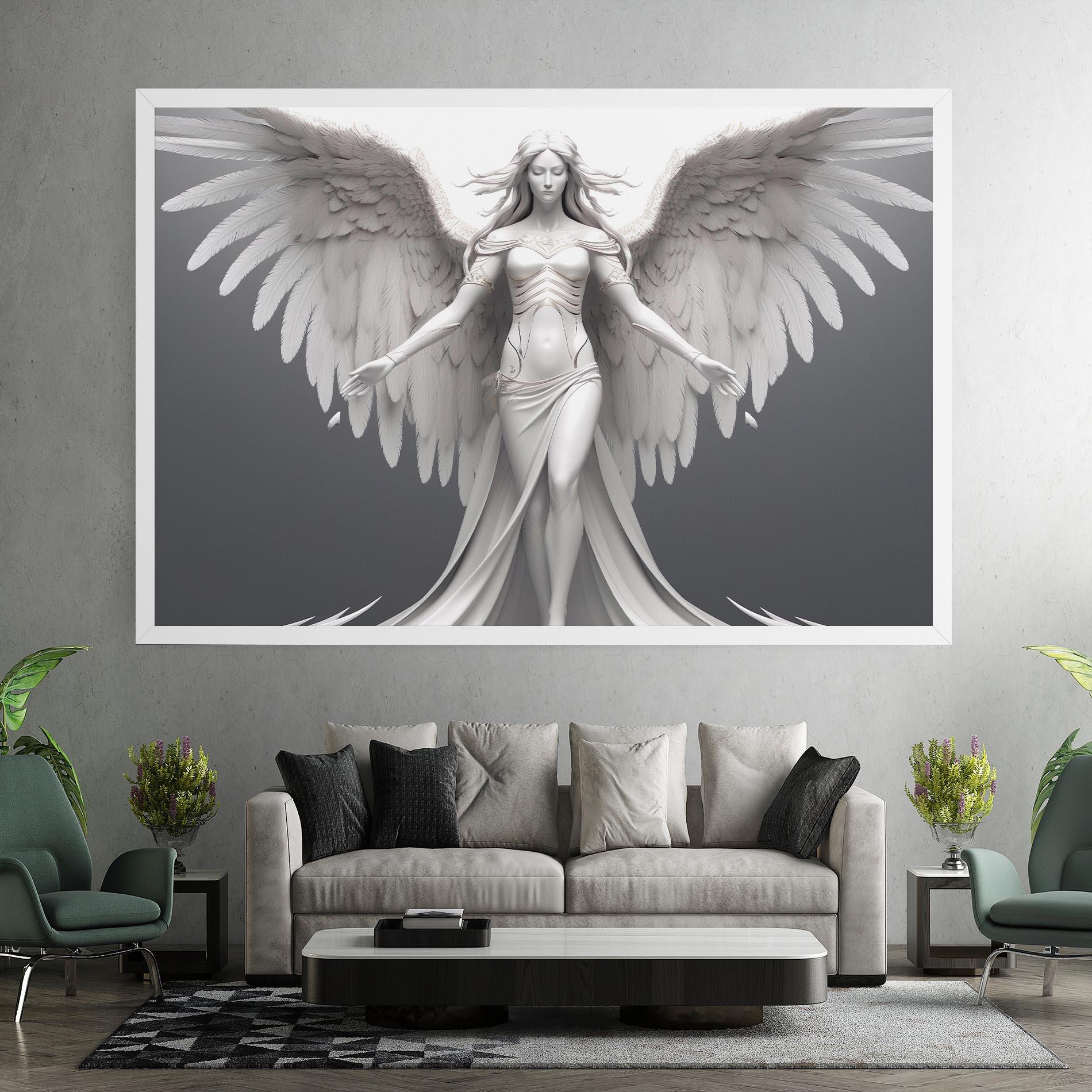 Leinwandbild White Stone Woman mockup 7