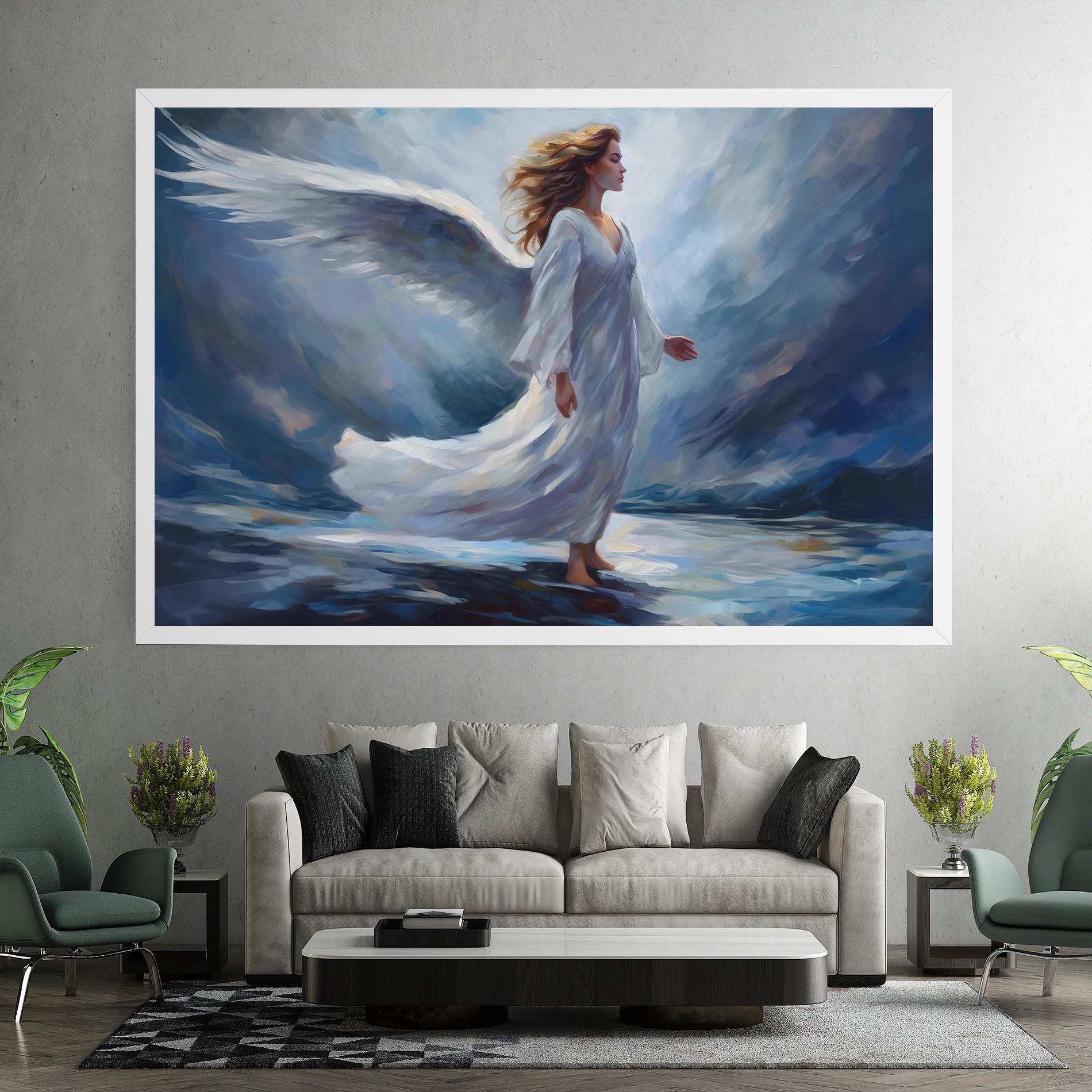 Leinwandbild Wind Angel Woman mockup 7