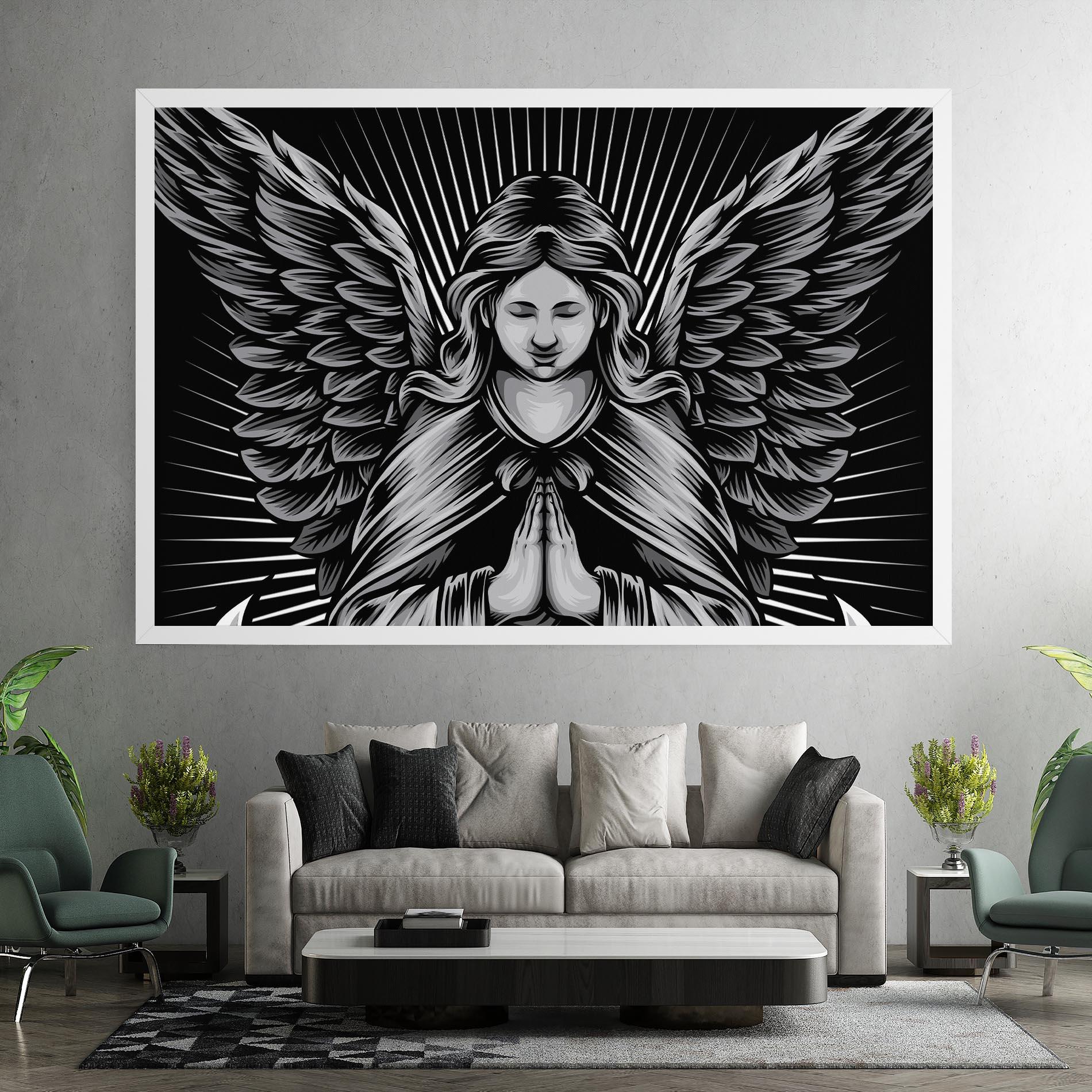 Leinwandbild Wings Pray mockup 7