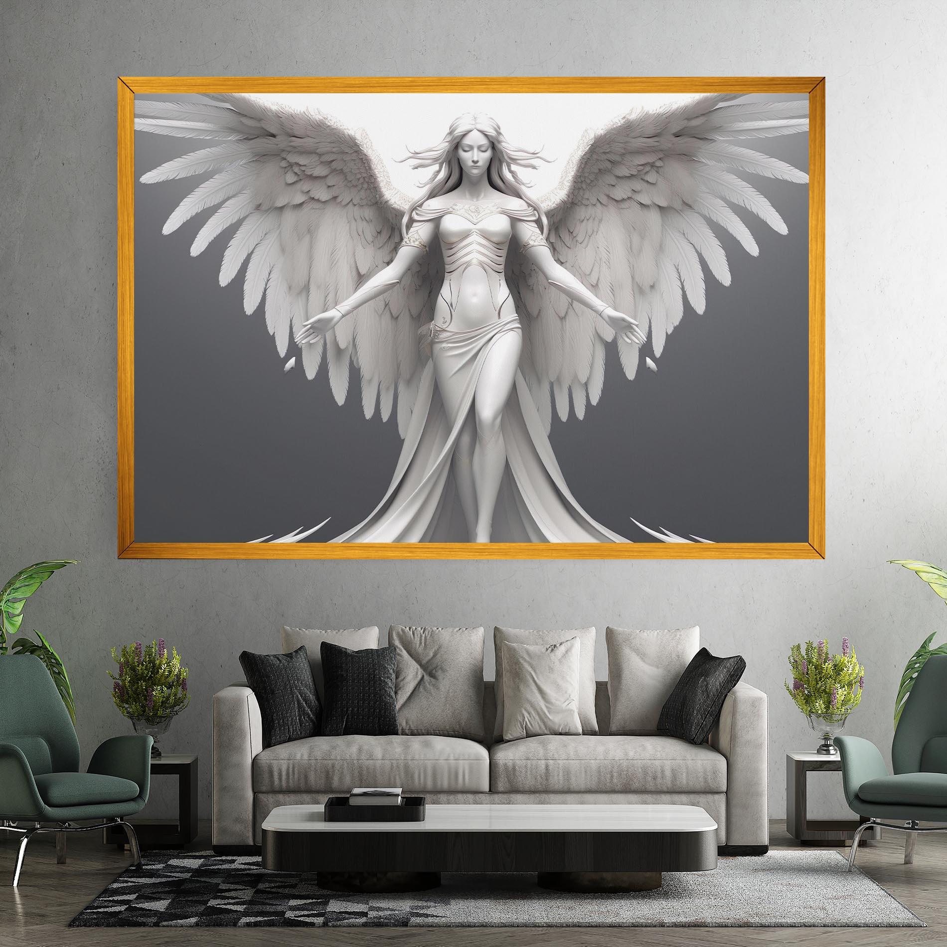 Leinwandbild White Stone Woman mockup 7