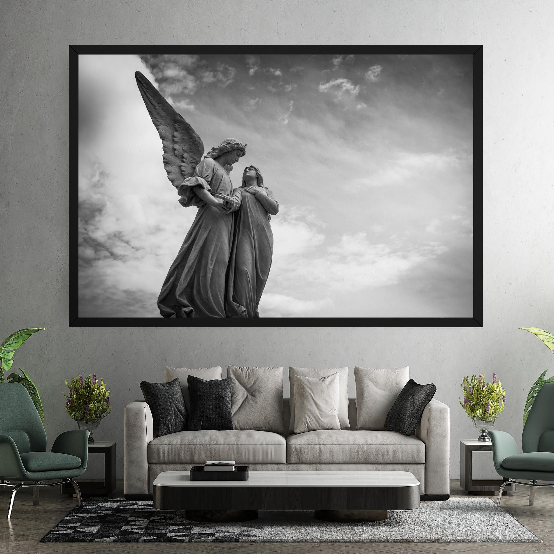 Leinwandbild Grey Stone Angels mockup 7