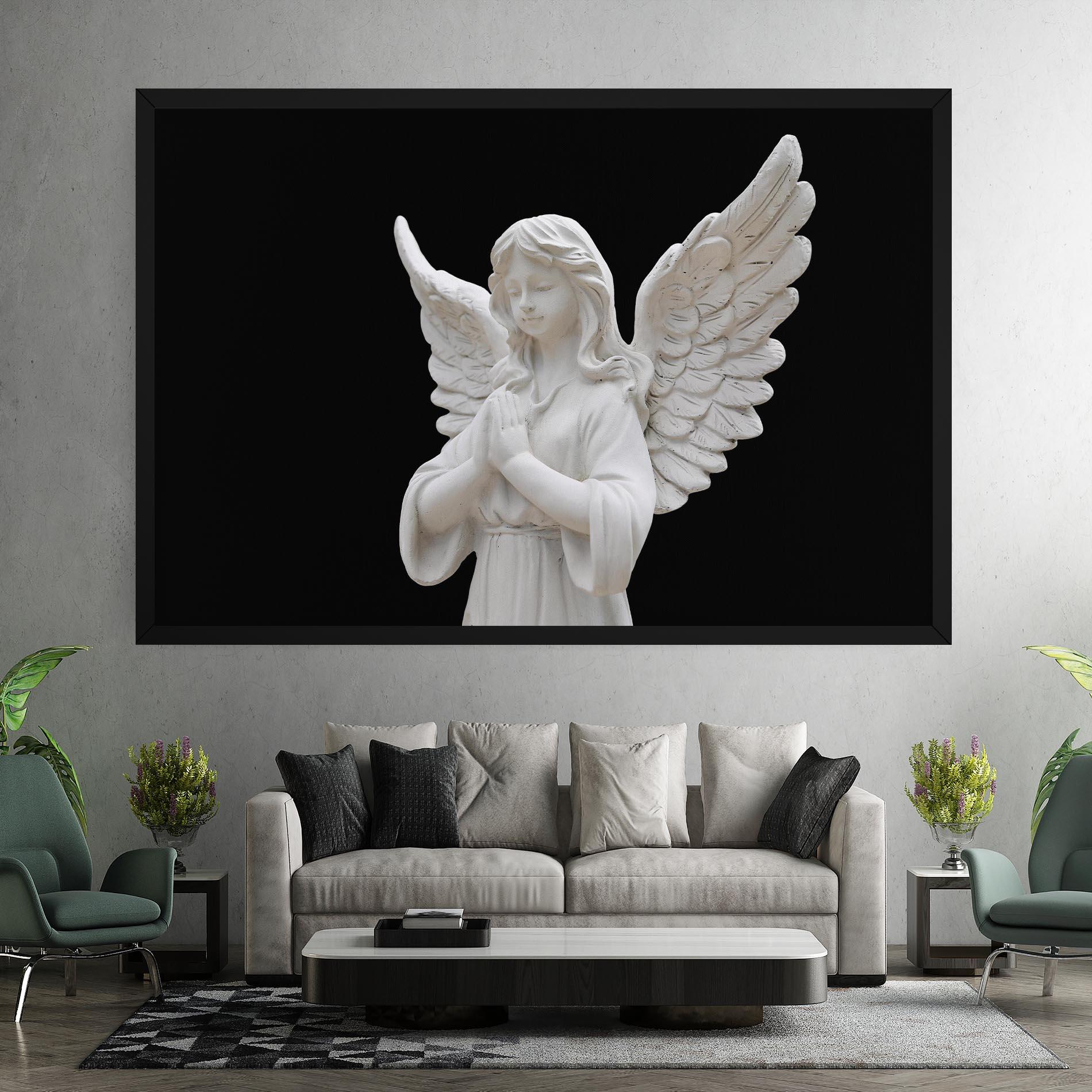 Leinwandbild Pretty Angel Statues mockup 7