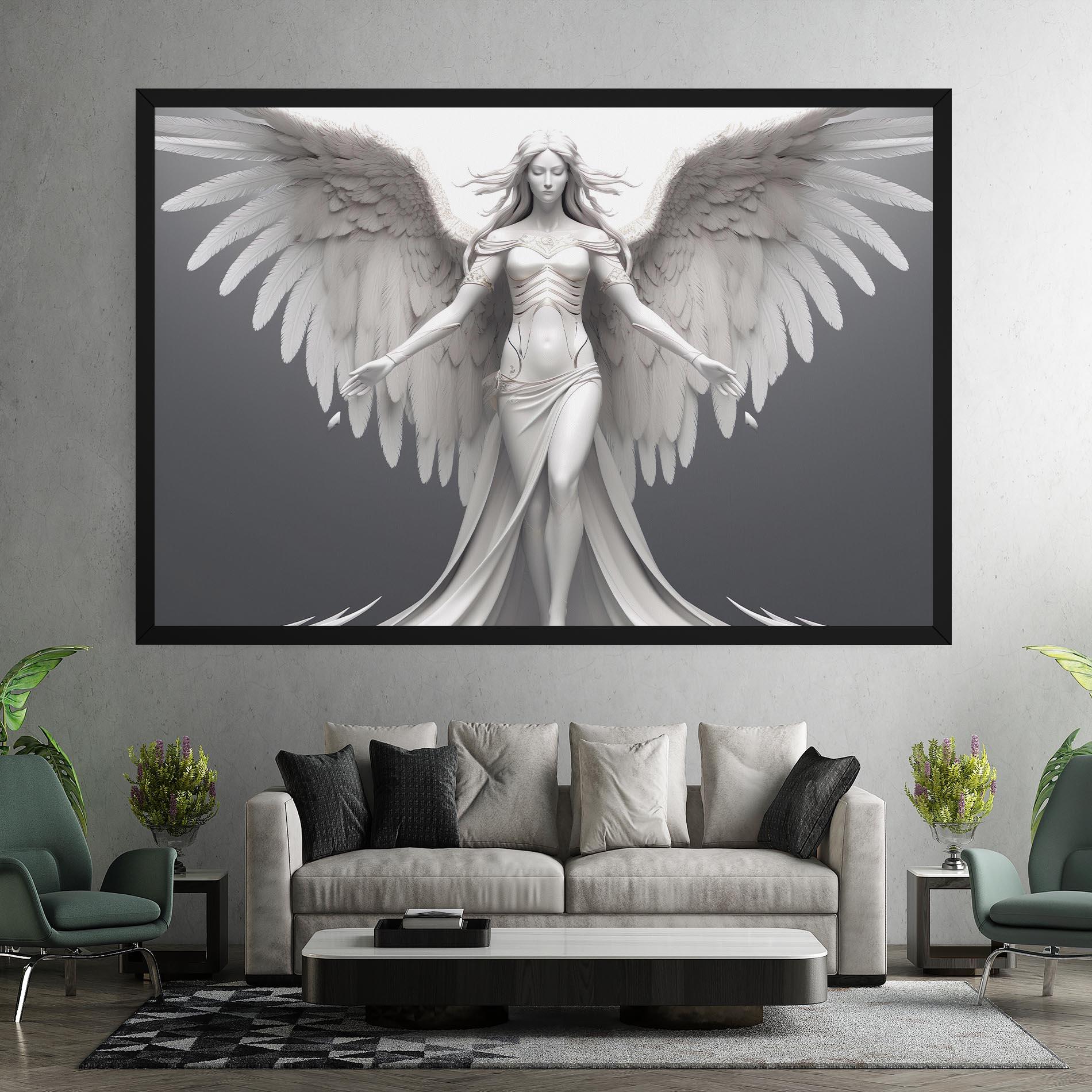 Leinwandbild White Stone Woman mockup 7