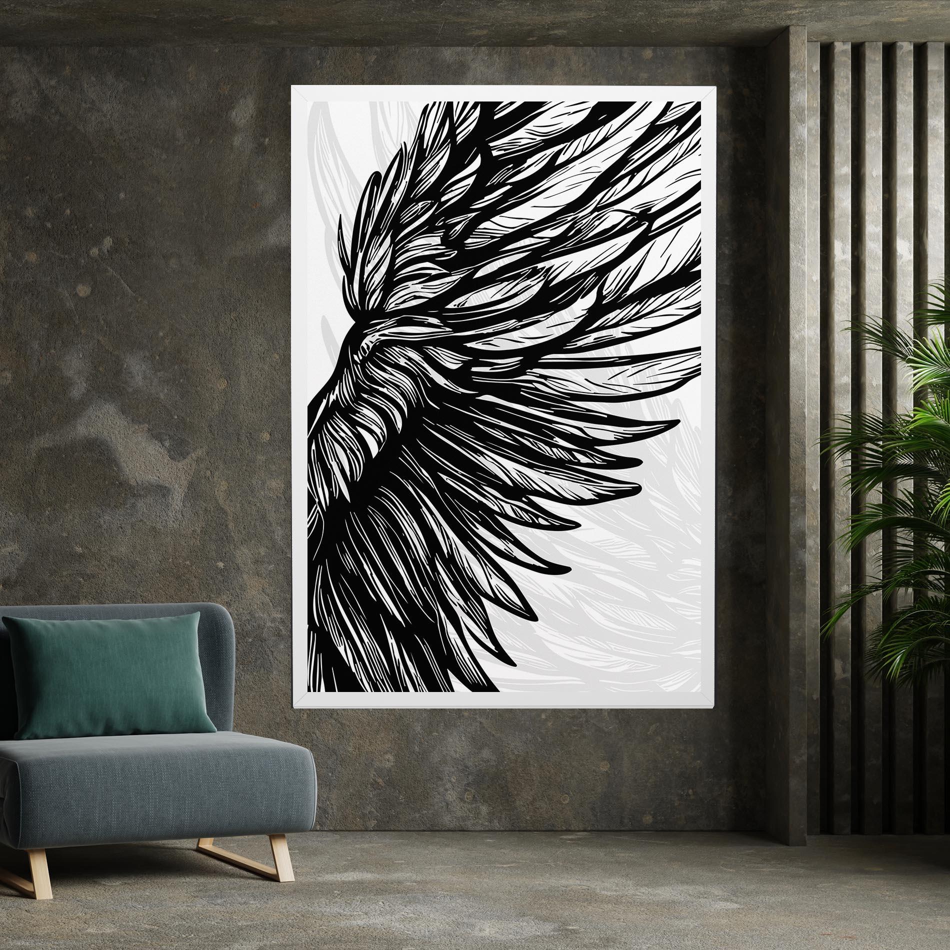 Leinwandbild Wing Line mockup 7