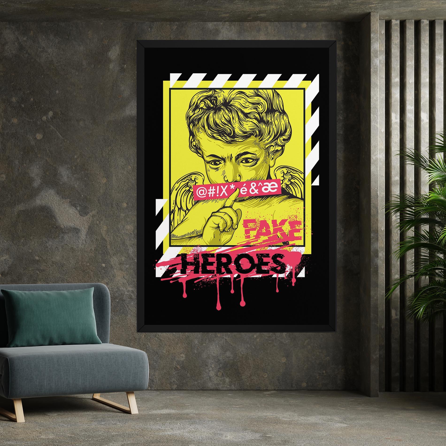 Leinwandbild Fake Heroes mockup 7