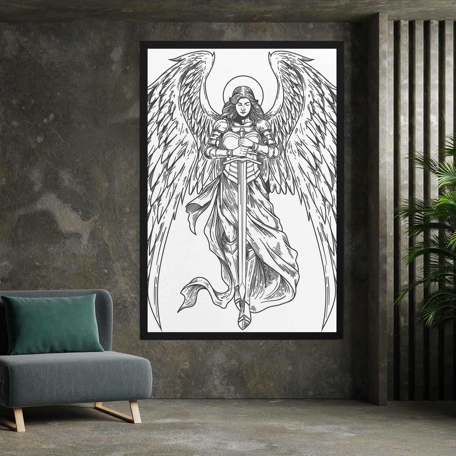 Grey Line Angel mockup 7