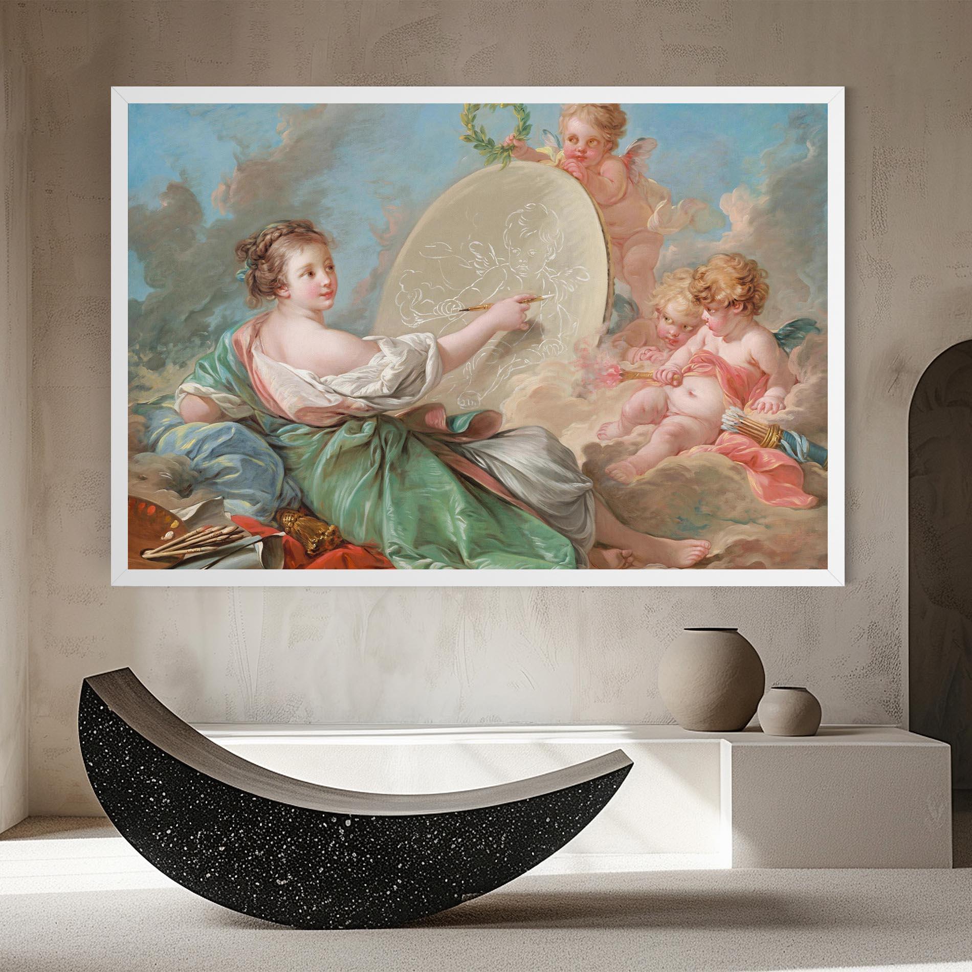 Leinwandbild Painting Cute Angels mockup 8