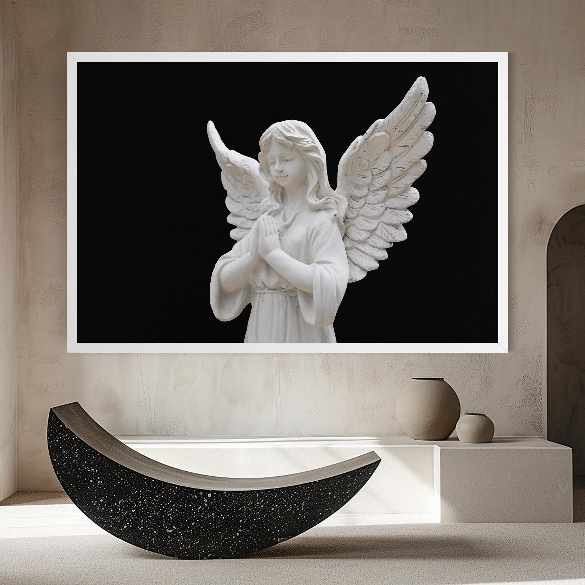Leinwandbild Pretty Angel Statues mockup 8