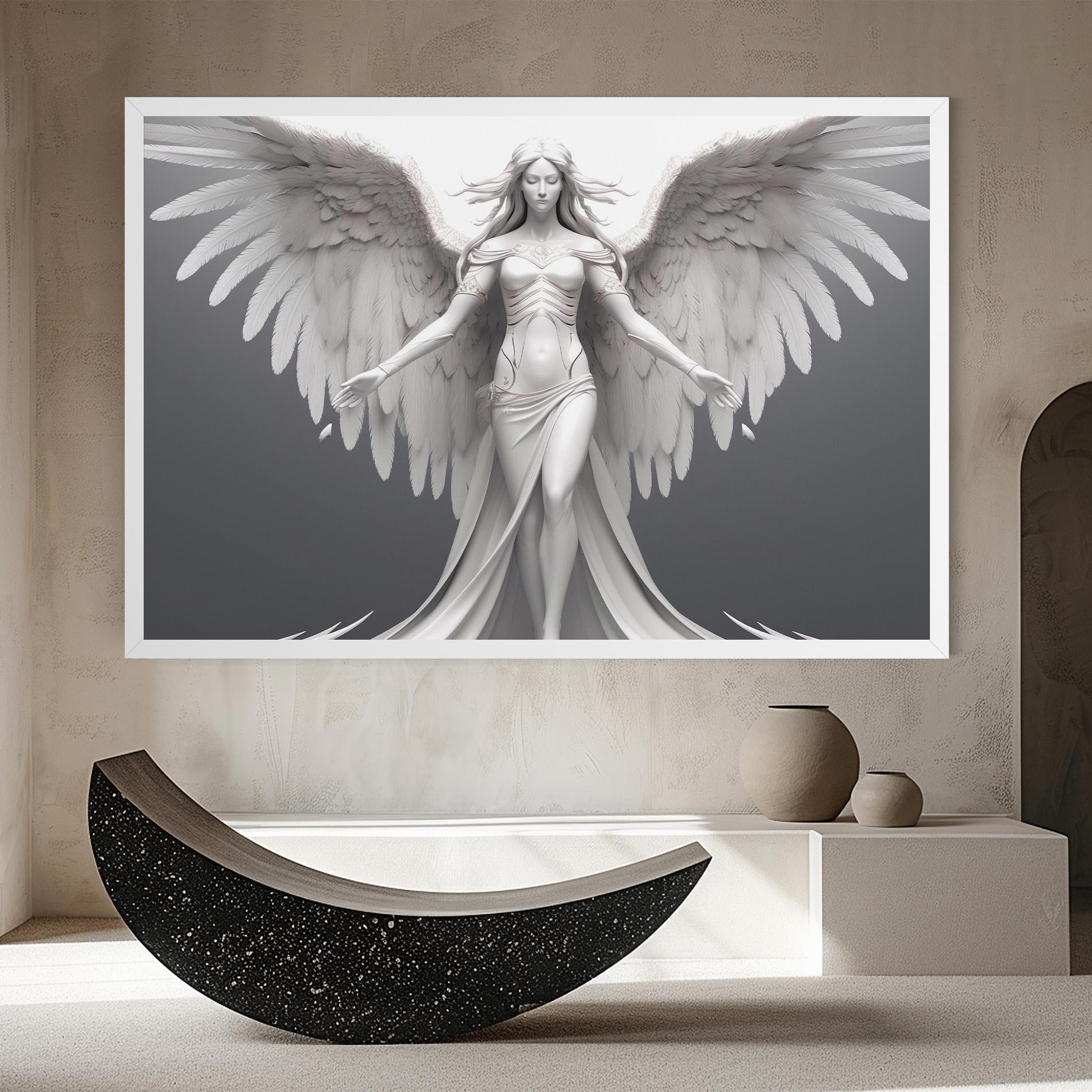 Leinwandbild White Stone Woman mockup 8