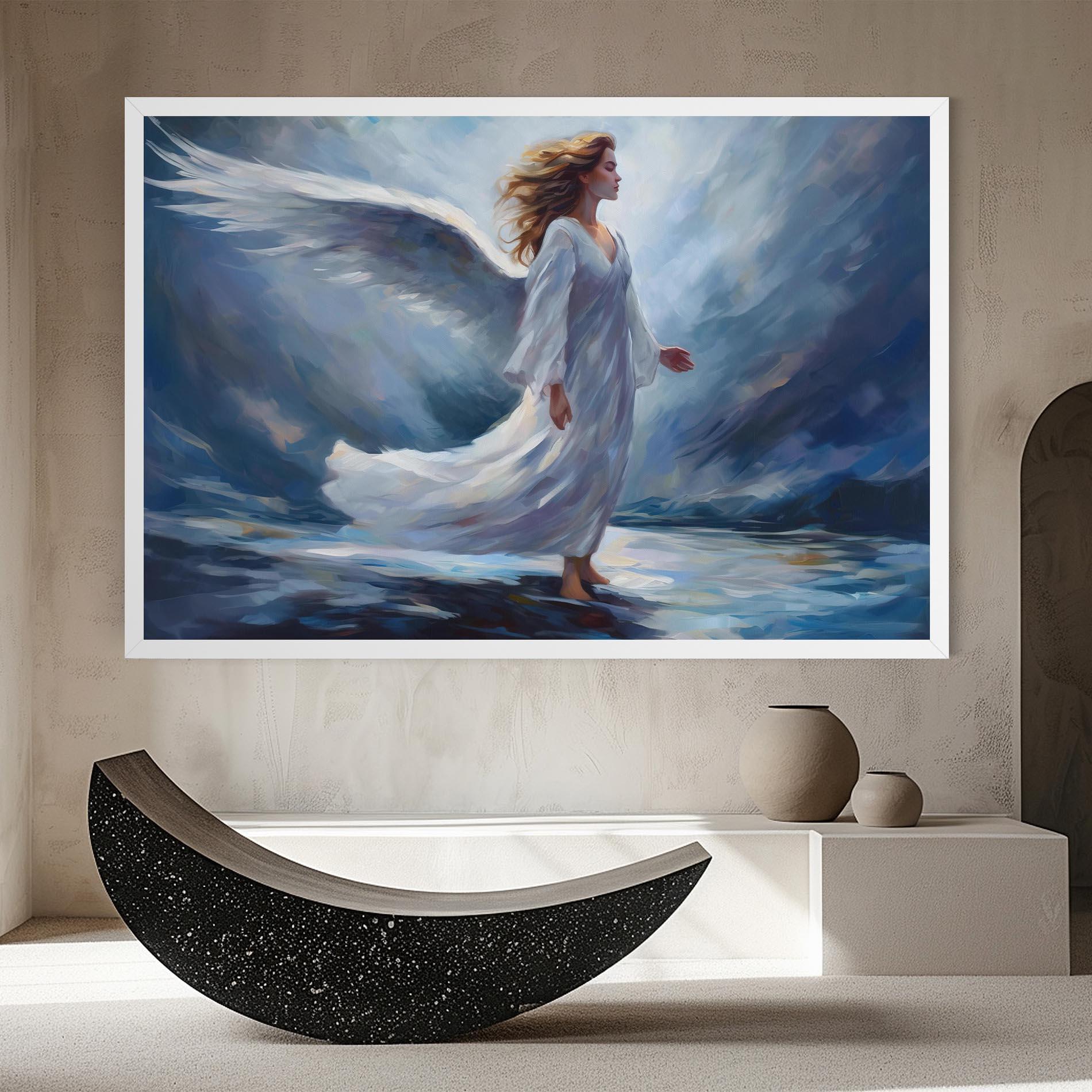 Leinwandbild Wind Angel Woman mockup 8