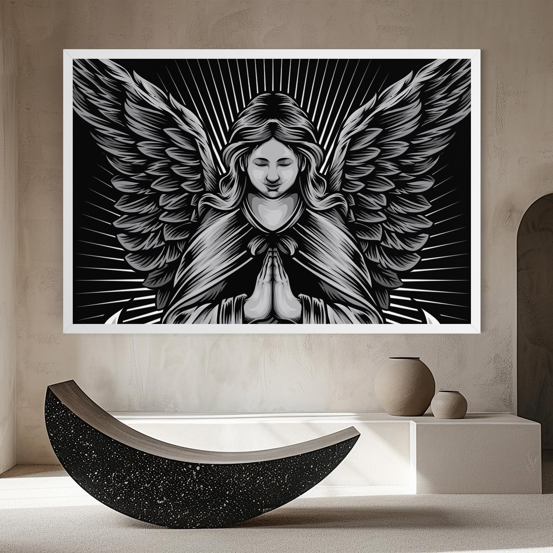 Leinwandbild Wings Pray mockup 8