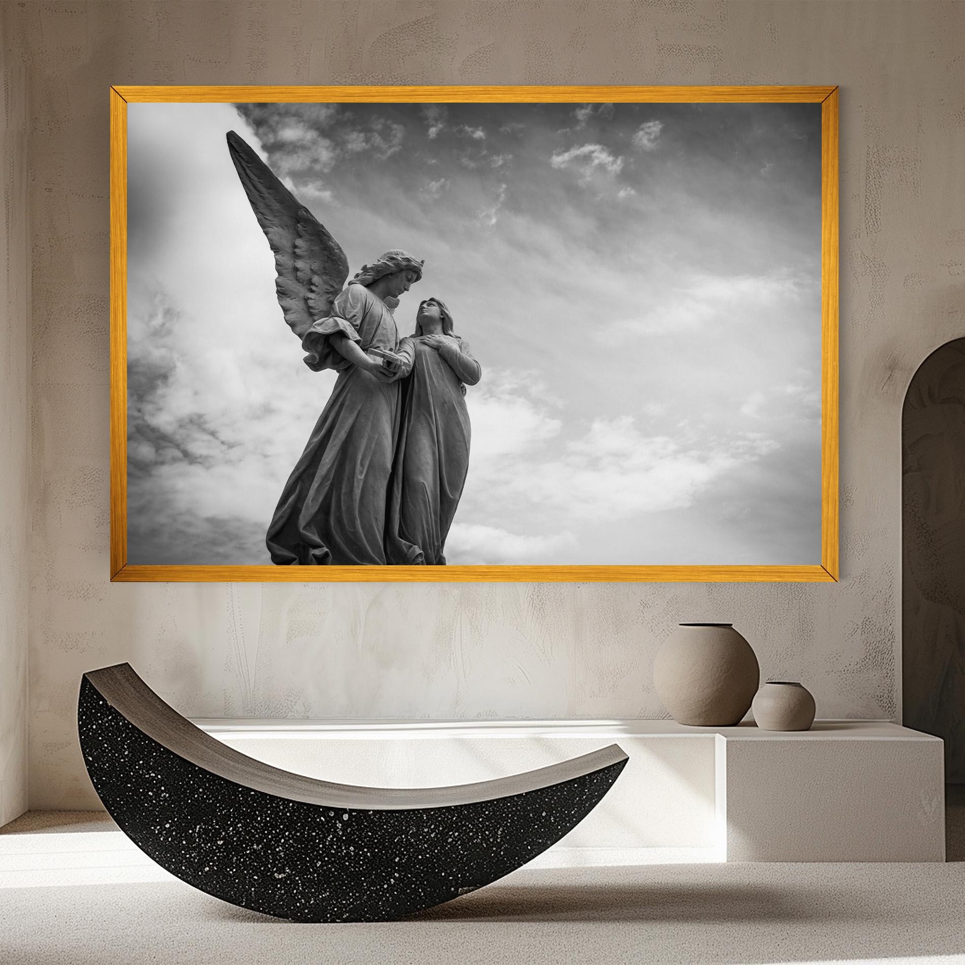 Leinwandbild Grey Stone Angels mockup 8