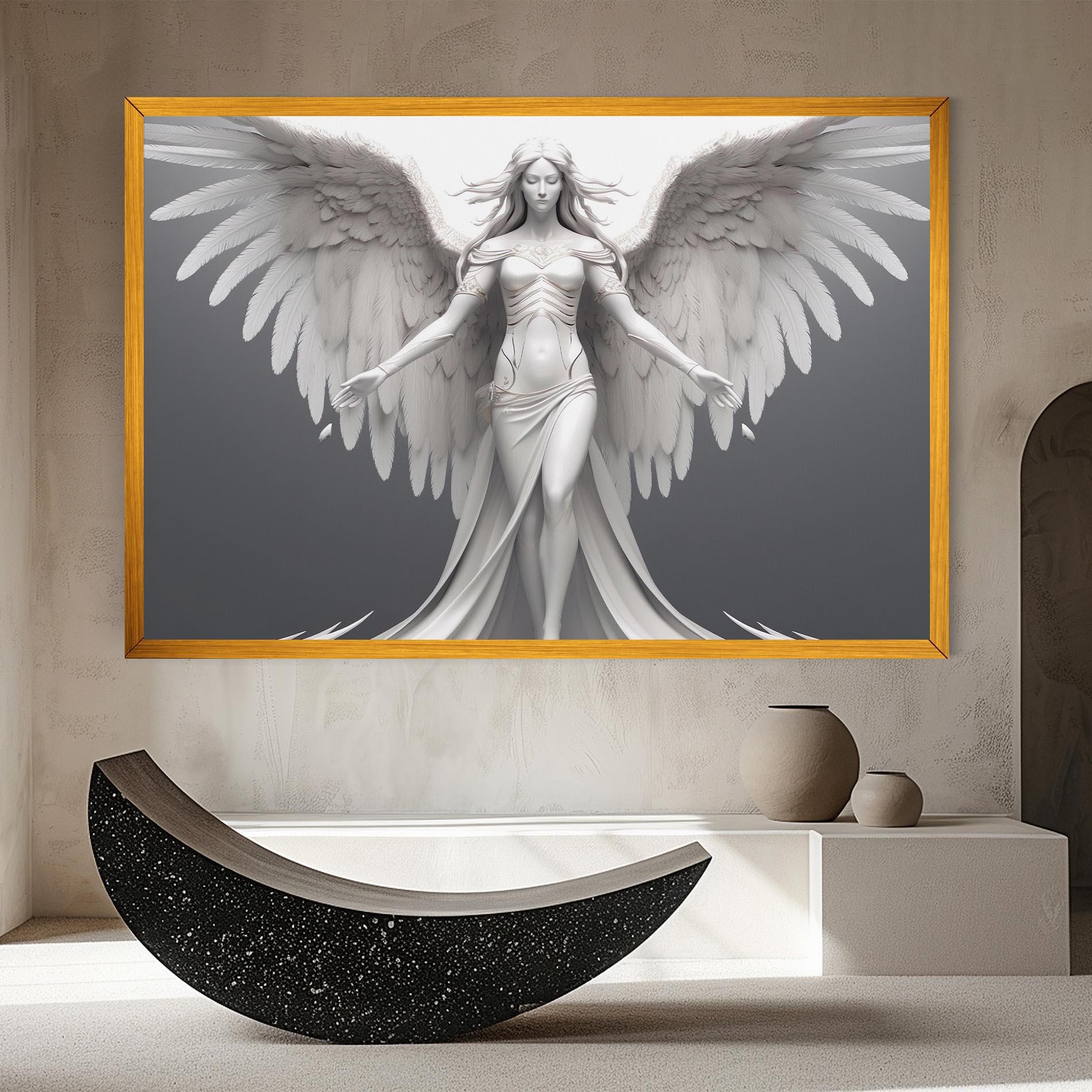 Leinwandbild White Stone Woman mockup 8