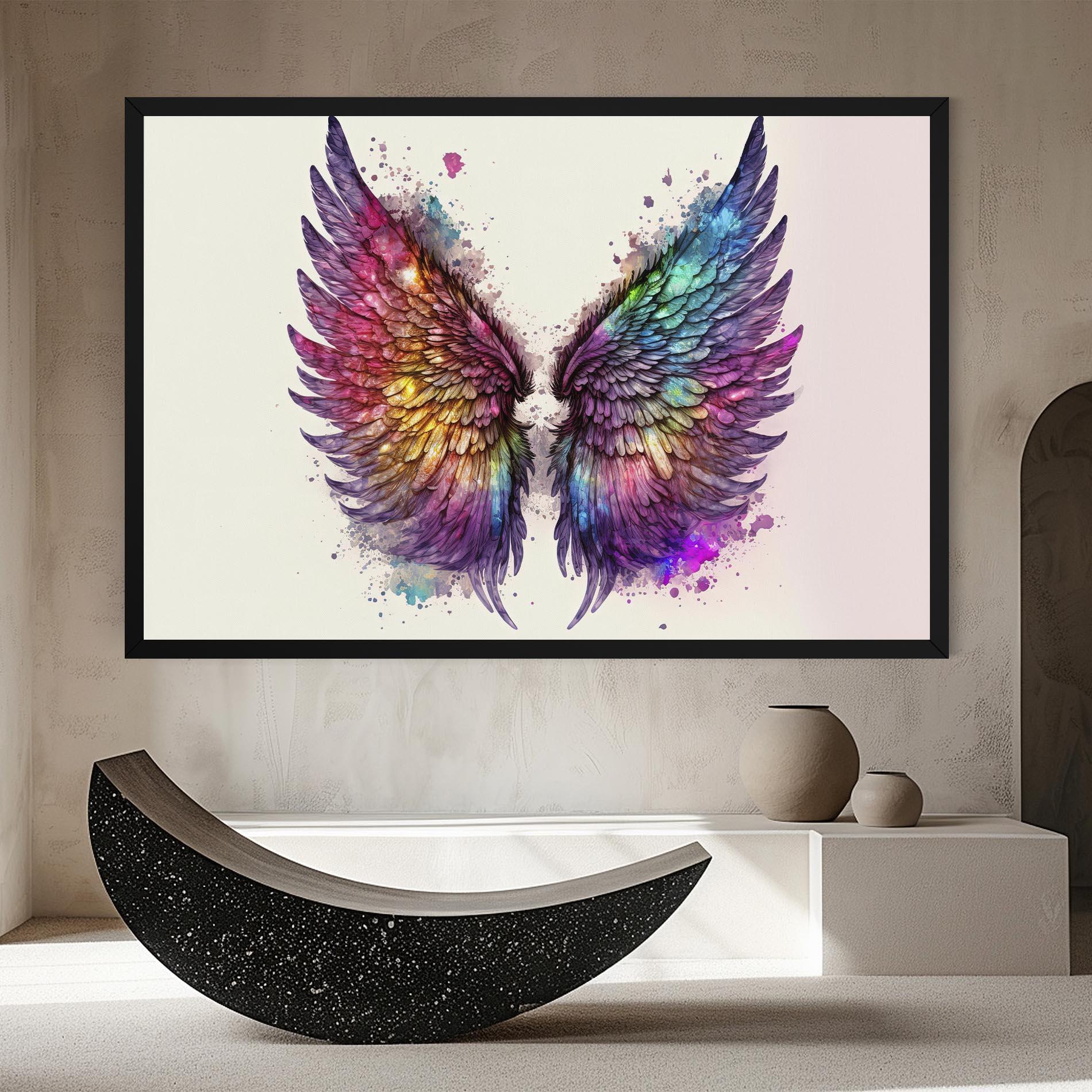 Leinwandbild Magic Watercolor Wings mockup 8