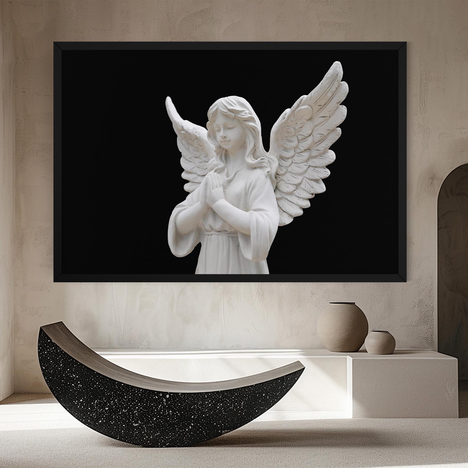 Leinwandbild Pretty Angel Statues mockup 8