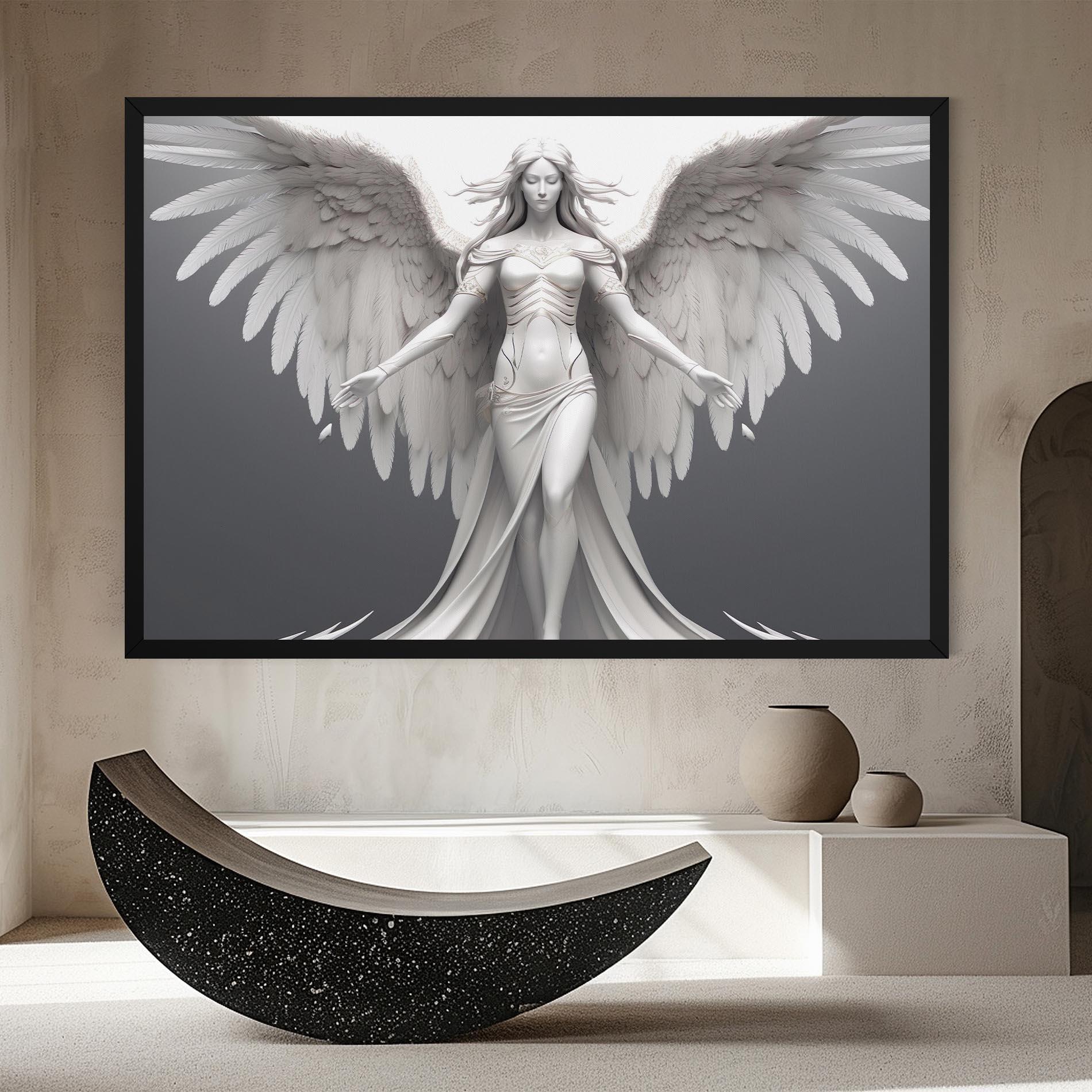 Leinwandbild White Stone Woman mockup 8