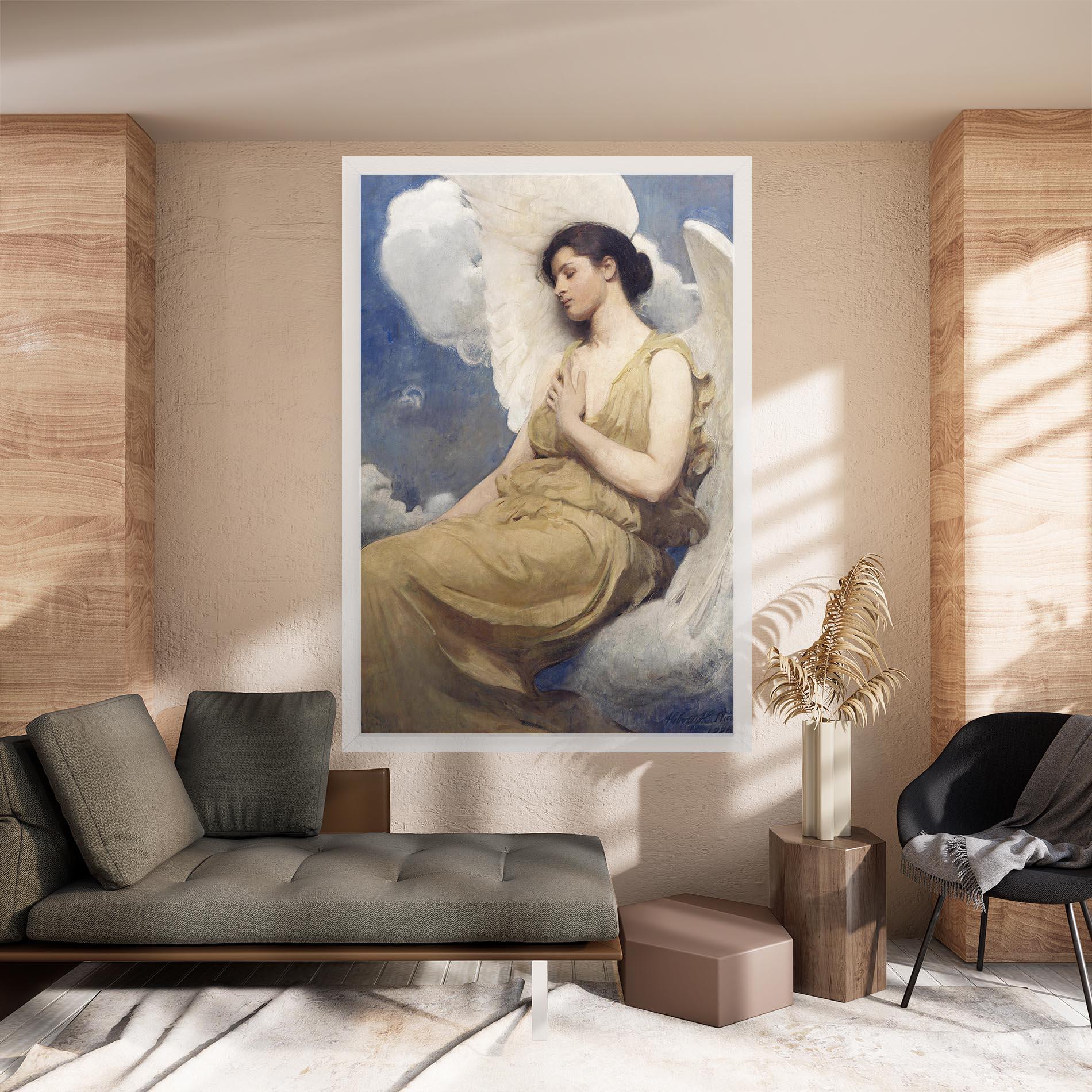 Leinwandbild Angel Woman Painting mockup 8