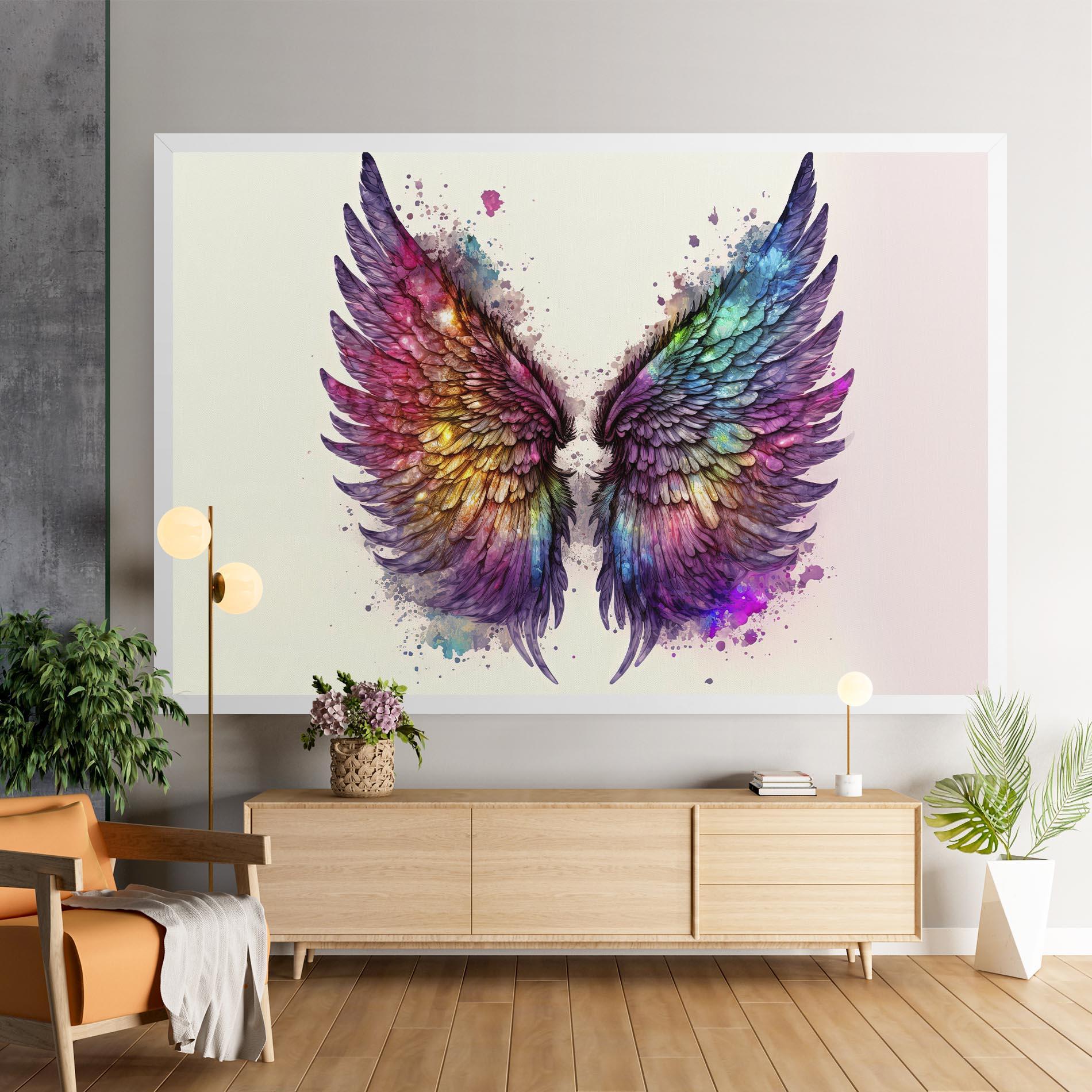 Leinwandbild Magic Watercolor Wings mockup 9