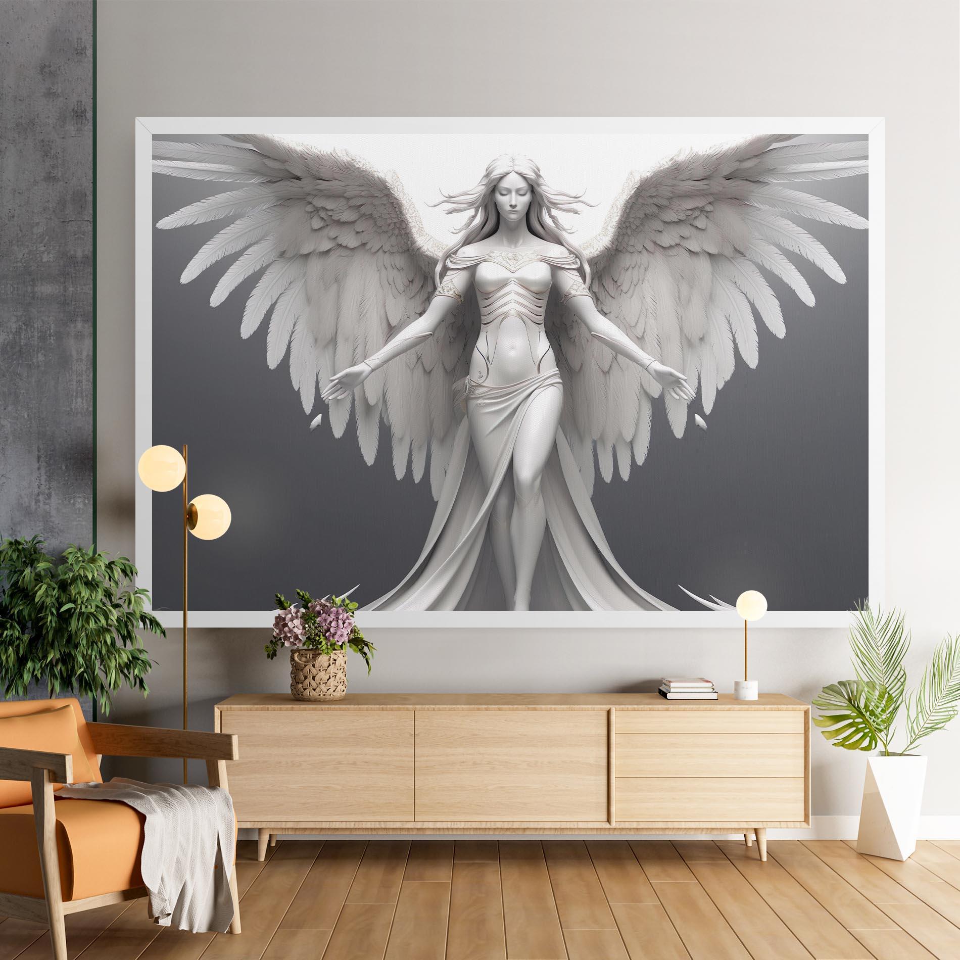 Leinwandbild White Stone Woman mockup 9