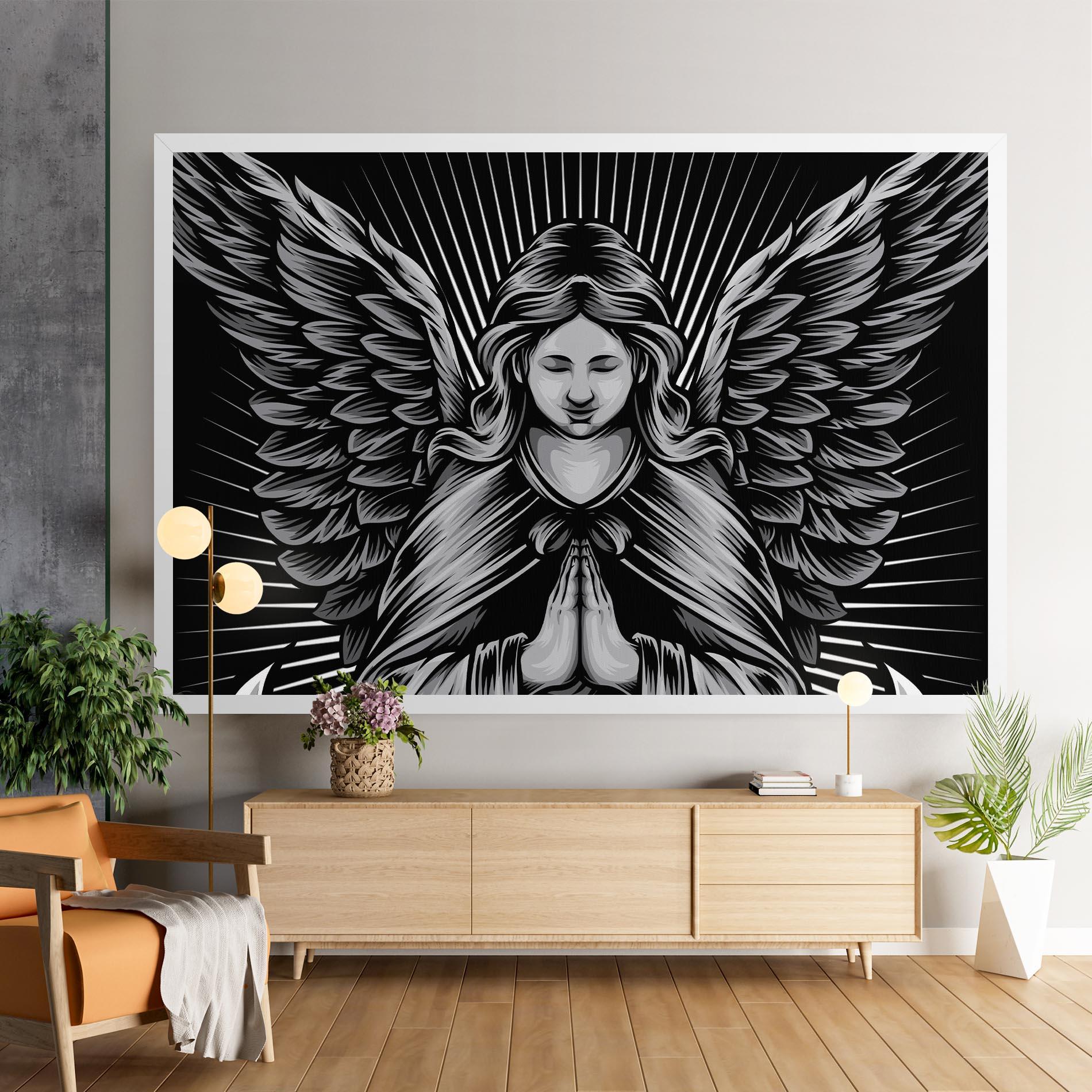 Leinwandbild Wings Pray mockup 9