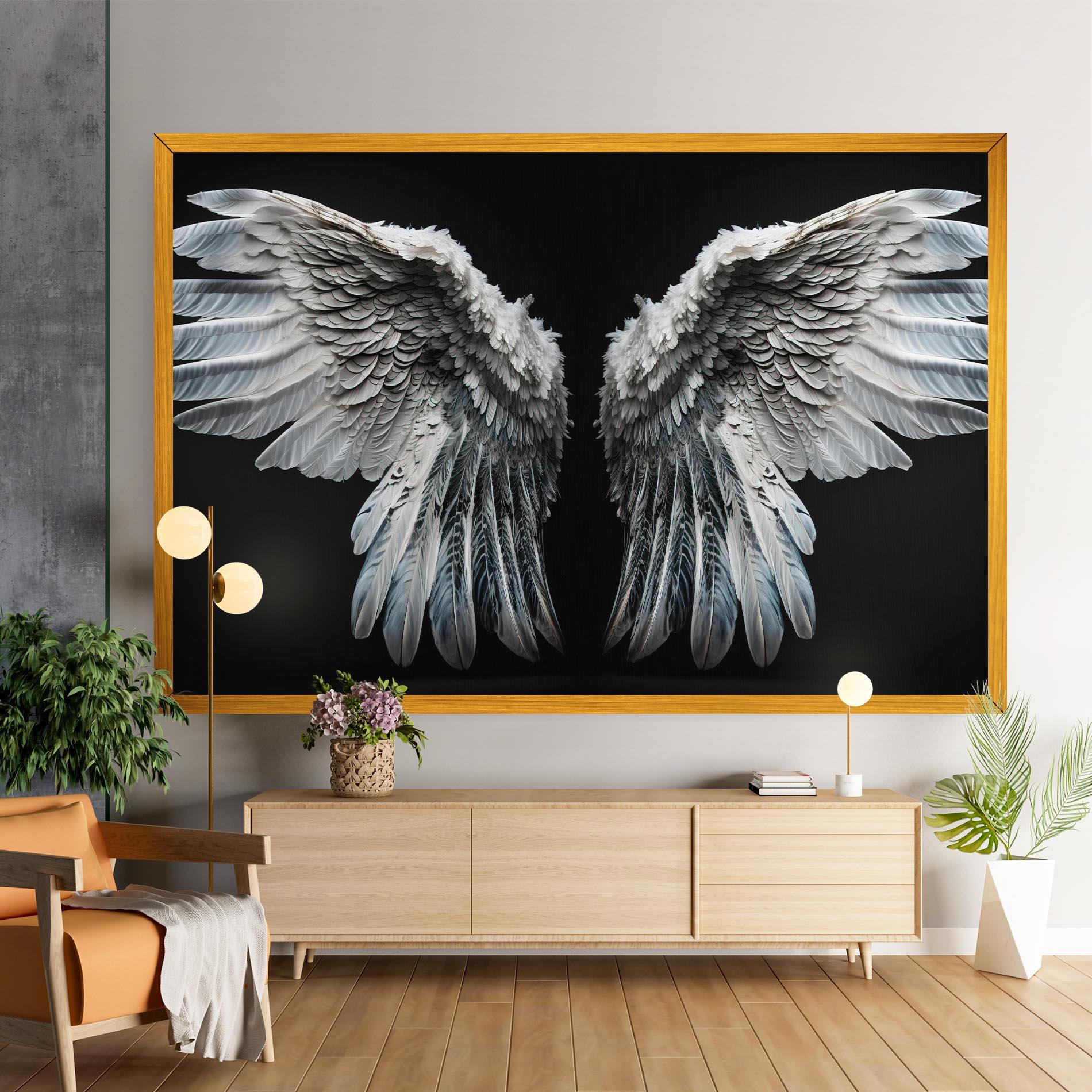 Leinwandbild Big Angel Wings mockup 9