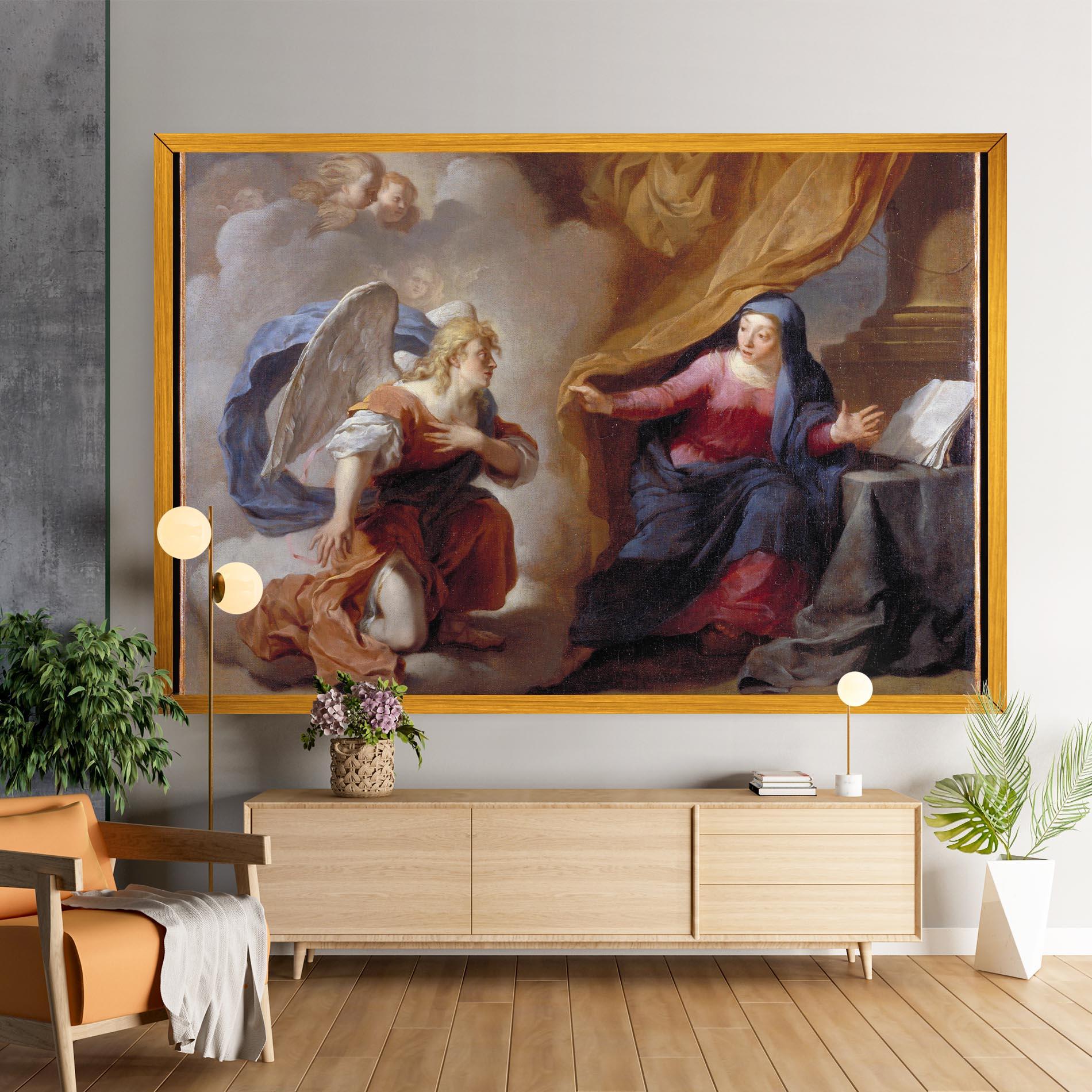Leinwandbild Painting Old Angel mockup 9