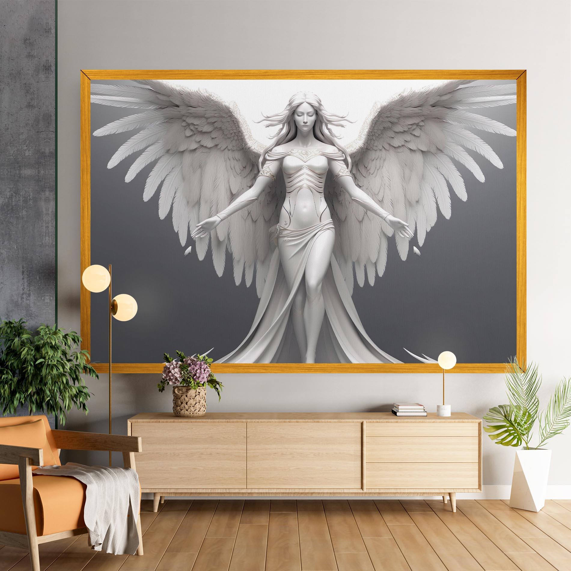 Leinwandbild White Stone Woman mockup 9