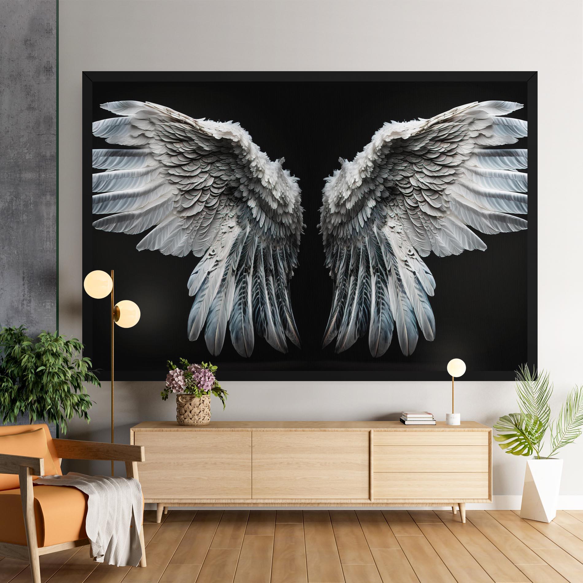 Leinwandbild Big Angel Wings mockup 9