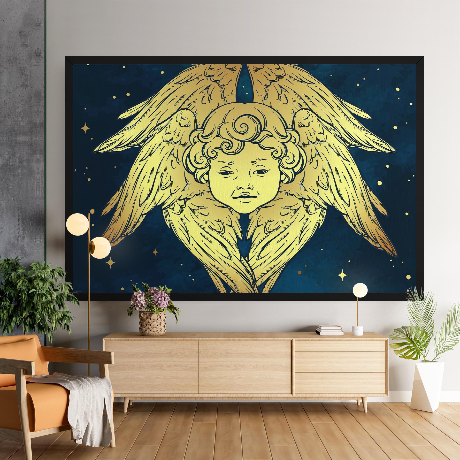 Leinwandbild Gold Wings Angel mockup 9