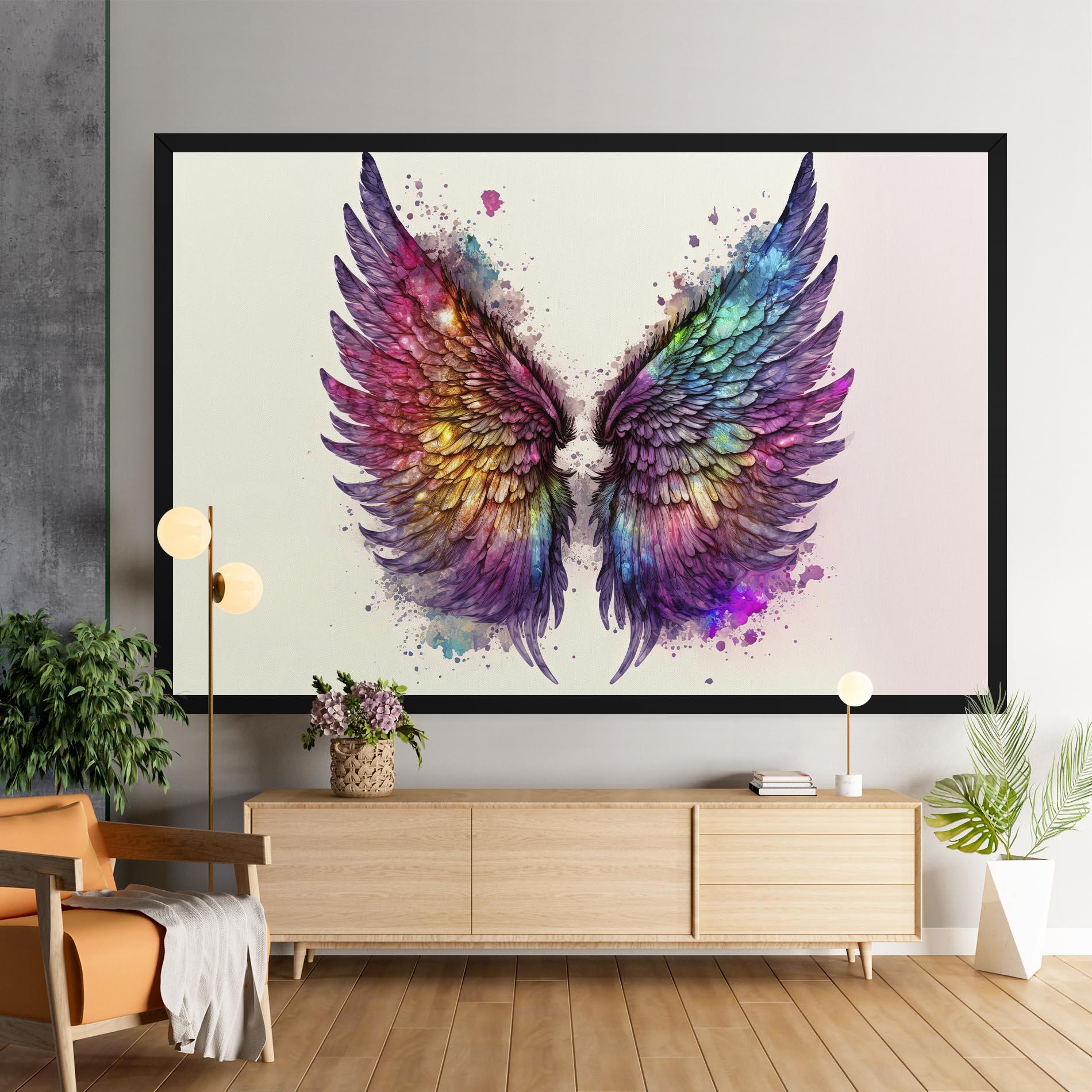 Leinwandbild Magic Watercolor Wings mockup 9