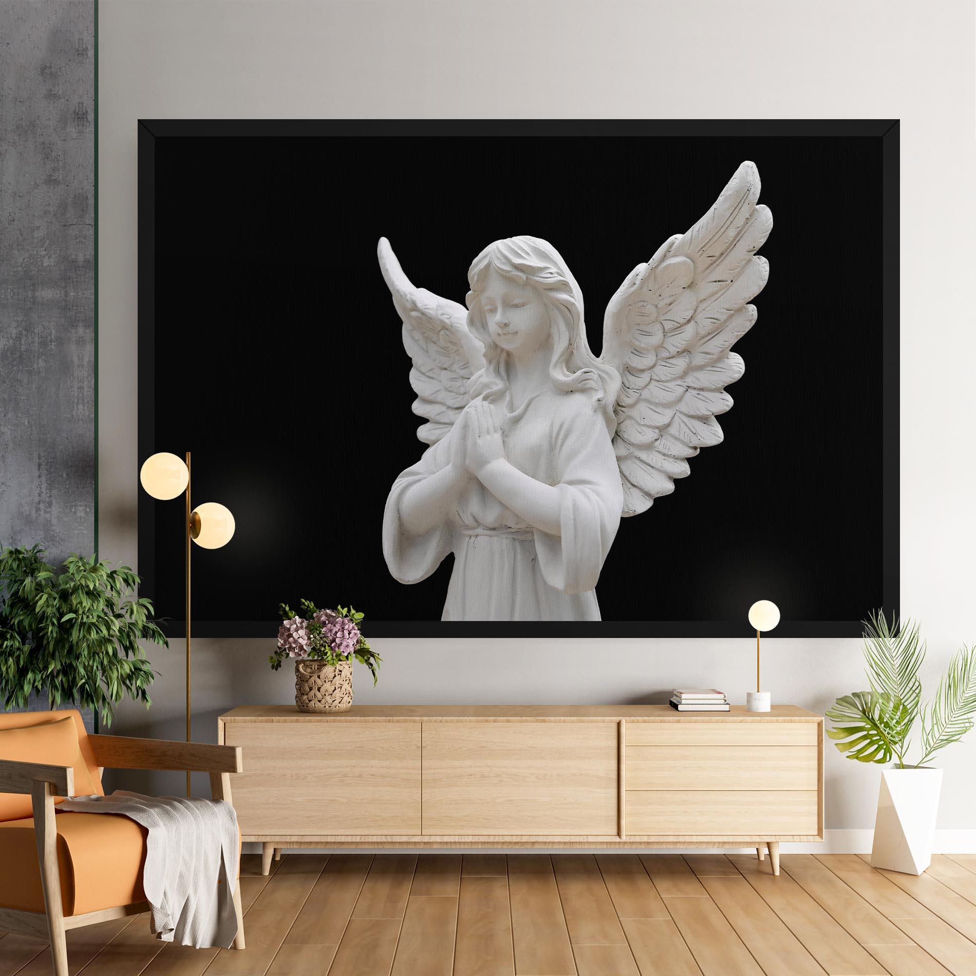 Leinwandbild Pretty Angel Statues mockup 9