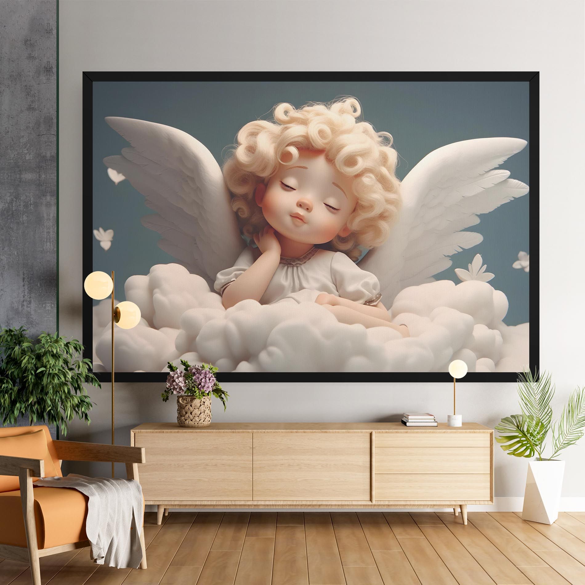 Statue Baby Angel mockup 9