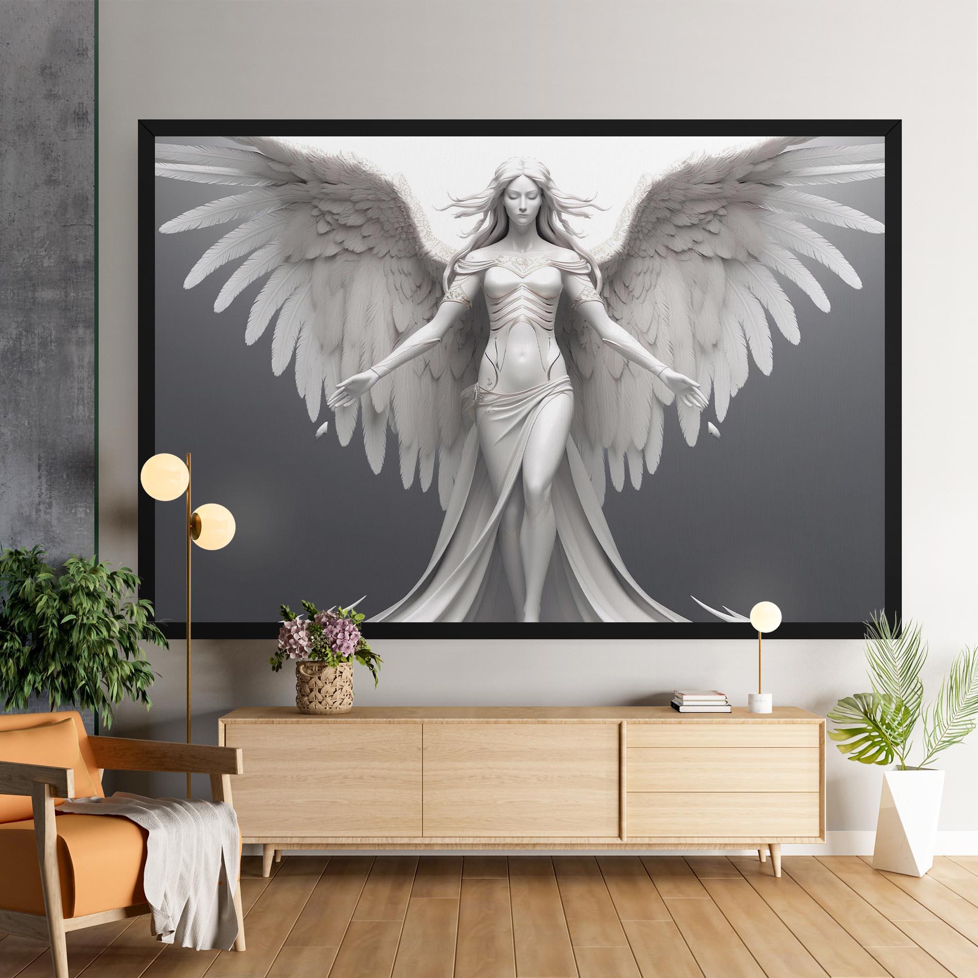 Leinwandbild White Stone Woman mockup 9