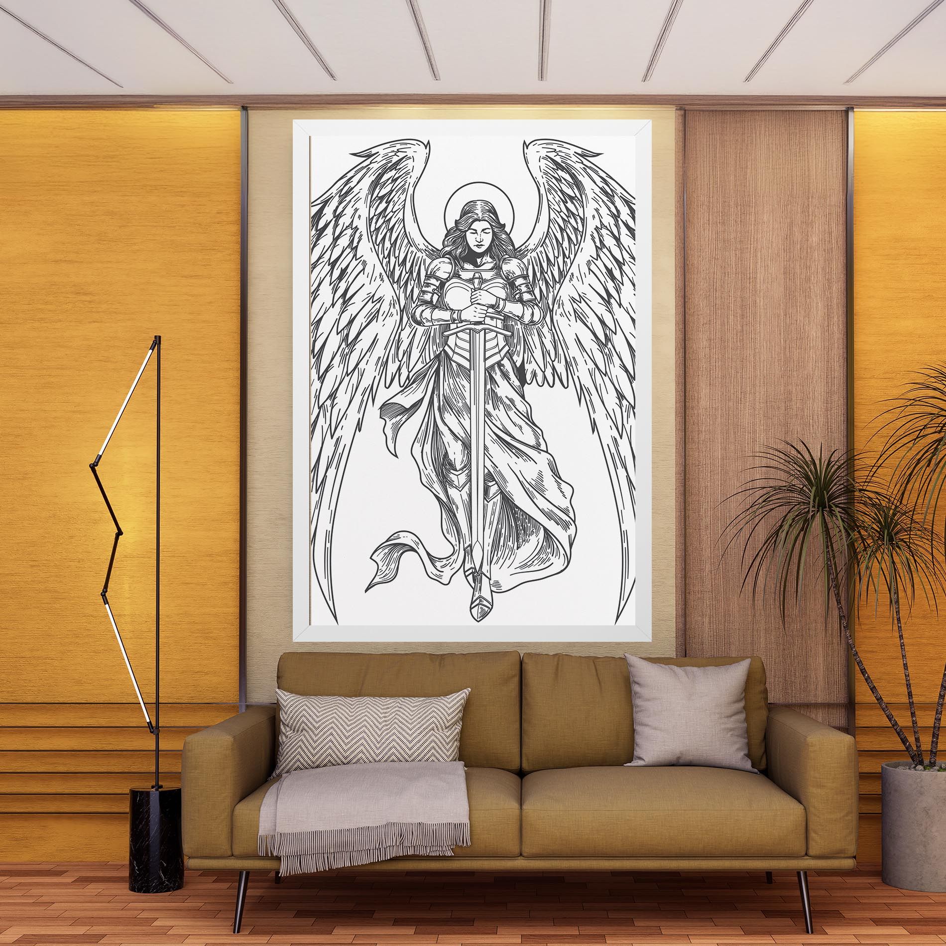 Grey Line Angel mockup 9