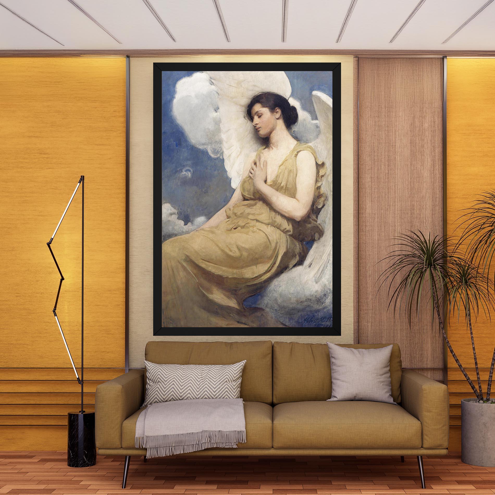 Leinwandbild Angel Woman Painting mockup 9