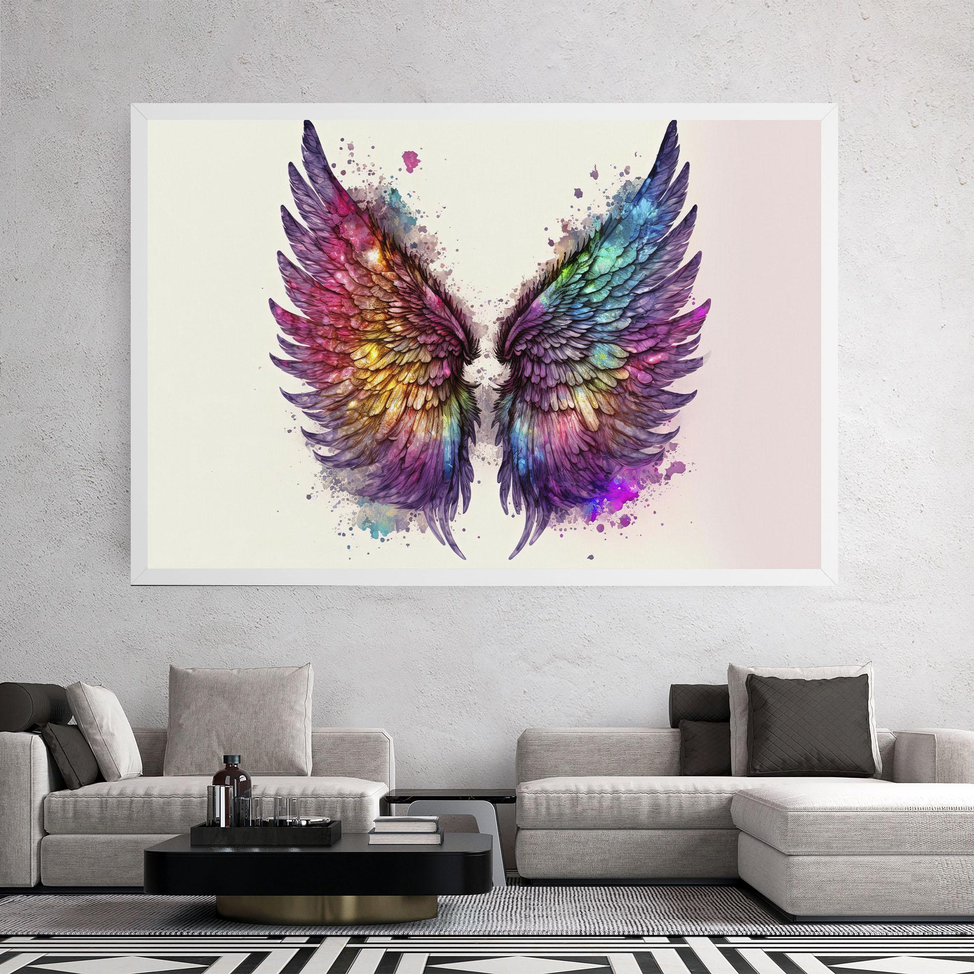 Leinwandbild Magic Watercolor Wings mockup 2