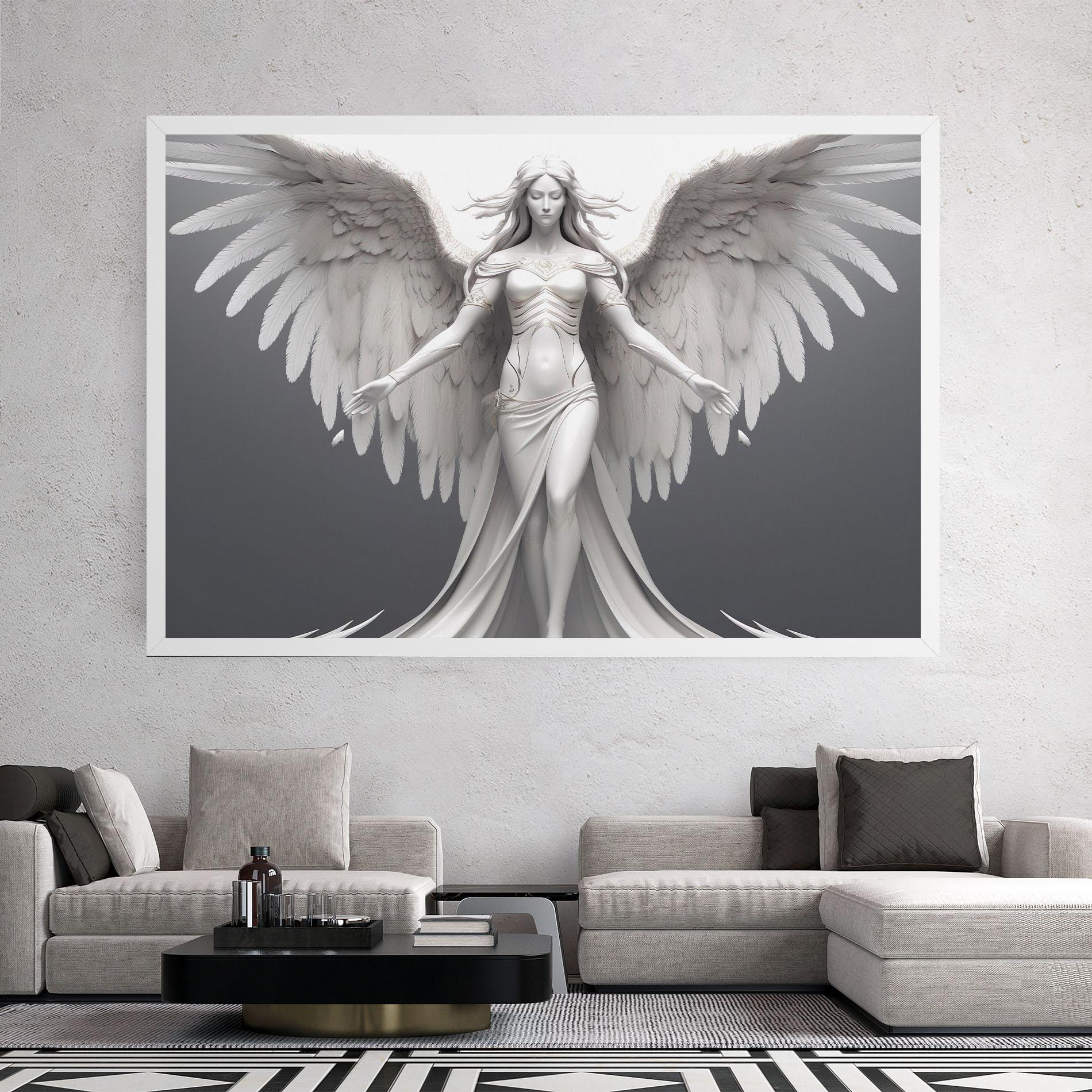 Leinwandbild White Stone Woman mockup 2