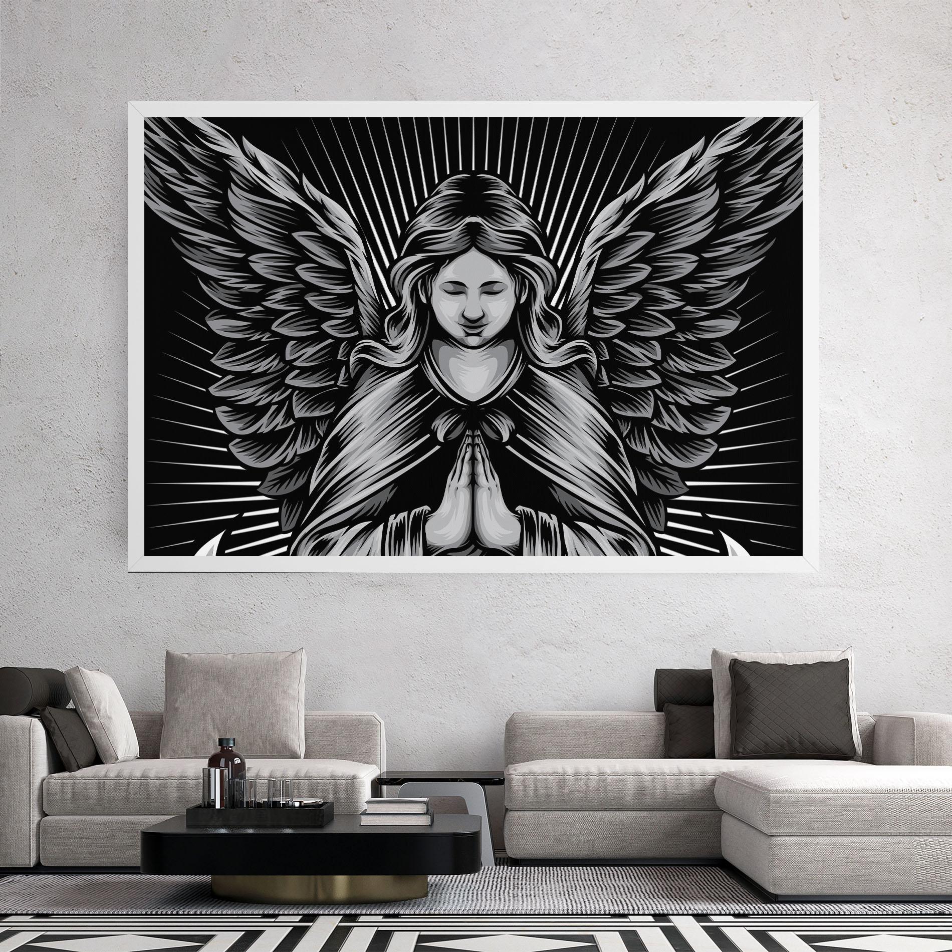 Leinwandbild Wings Pray mockup 2